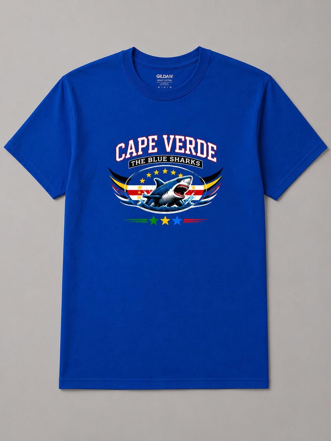 Cape Verde Football Shirt, Blue Sharks Fan Shirt, Cape Verde Soccer Tee, African Football Supporter Shirt