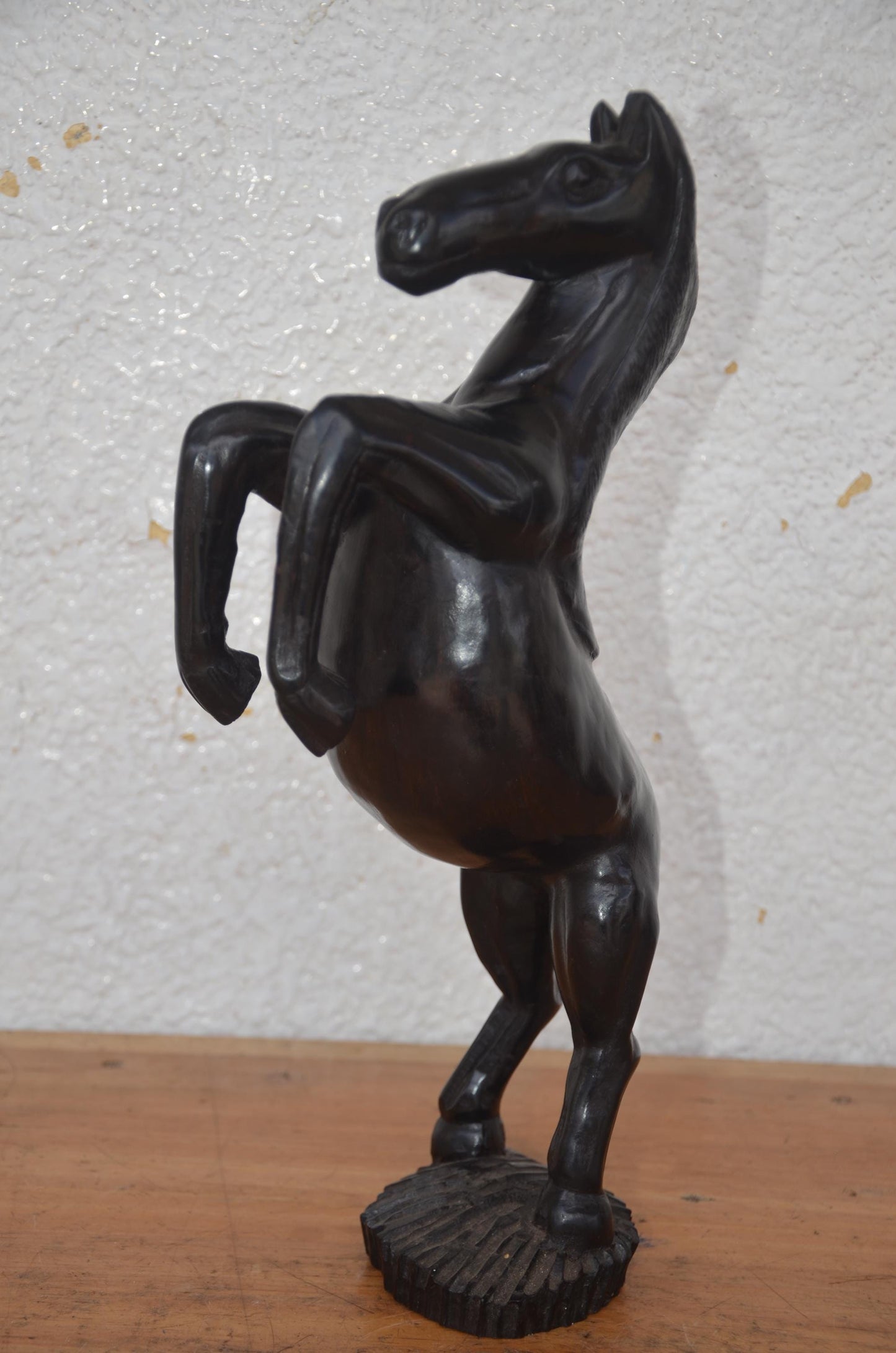 Ebony Horse Statue | Hand-Carved Luxury Wood Sculpture | African Blackwood Equestrian Art