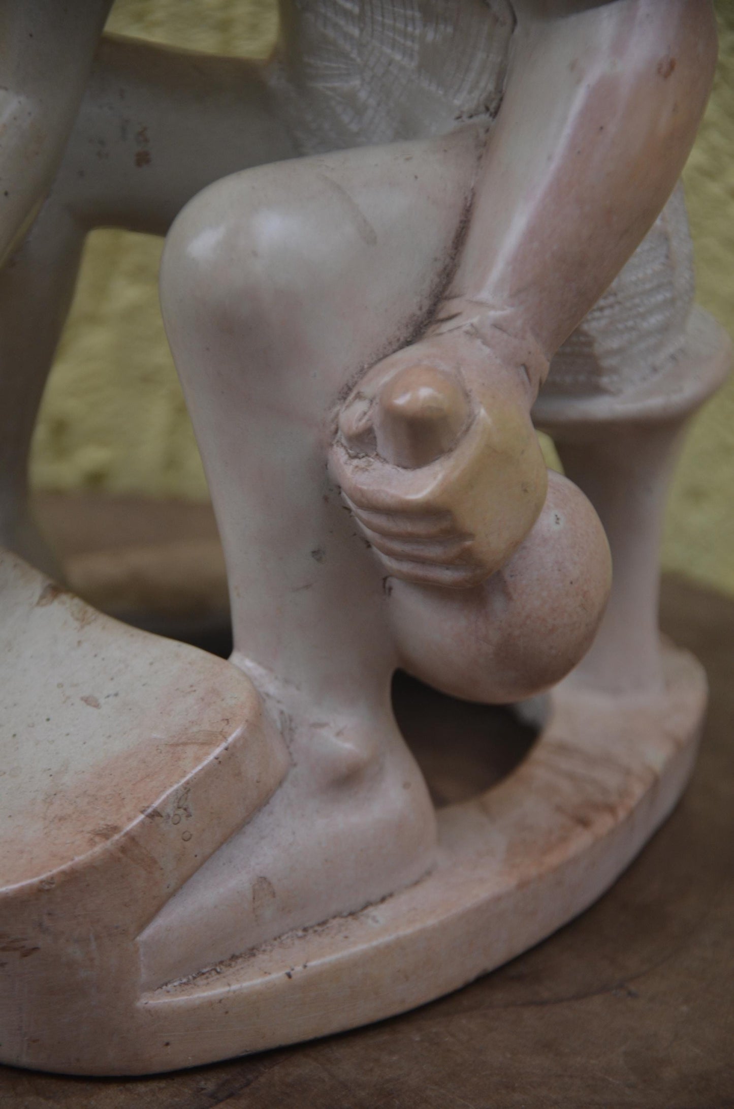 African Soapstone Sculpture | Hand-Carved Folk Art | Minimalist Stone Statue