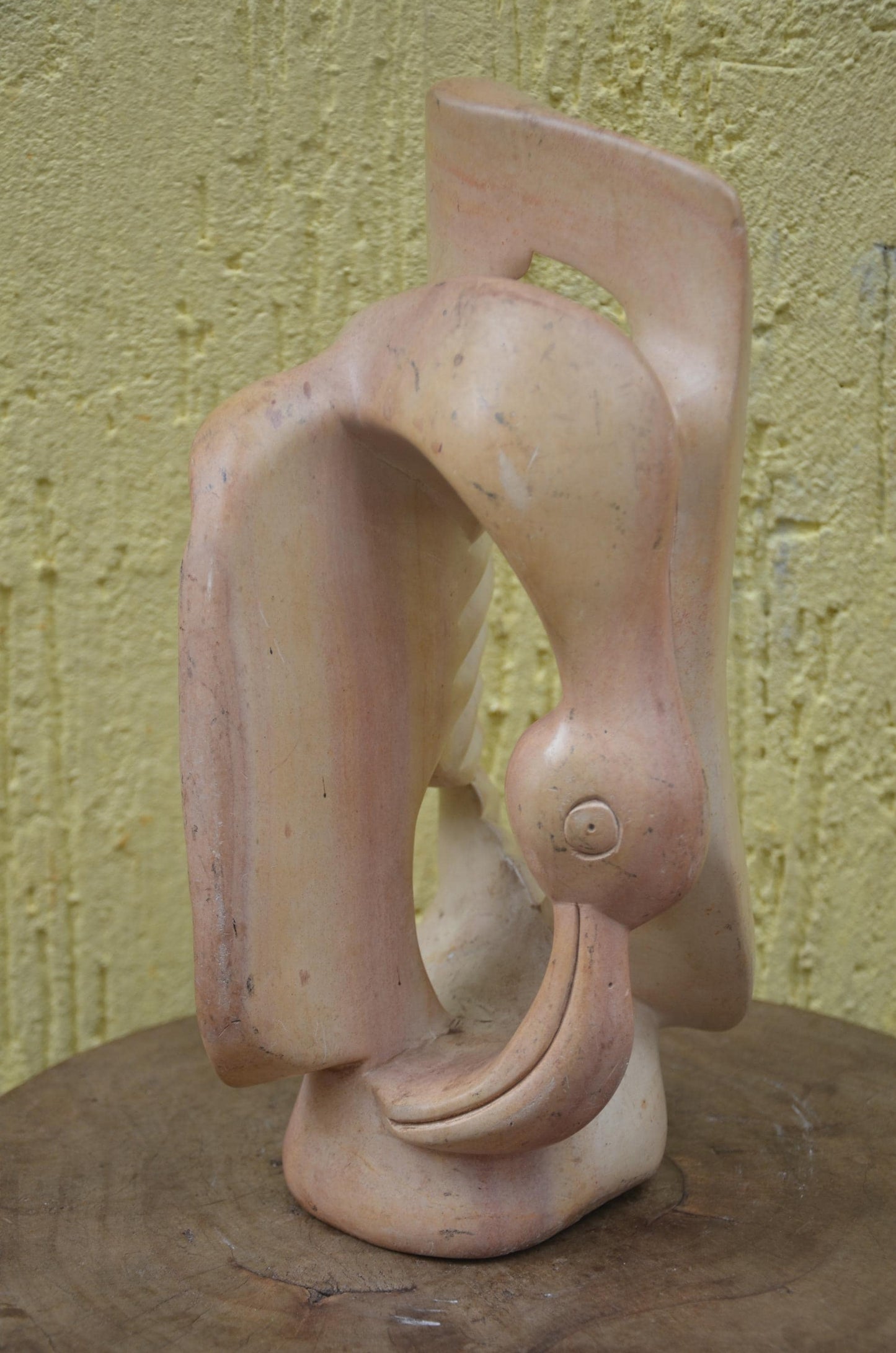 Abstract Soapstone Sculpture | Hand-Carved African Stone Art | Minimalist Table Decor