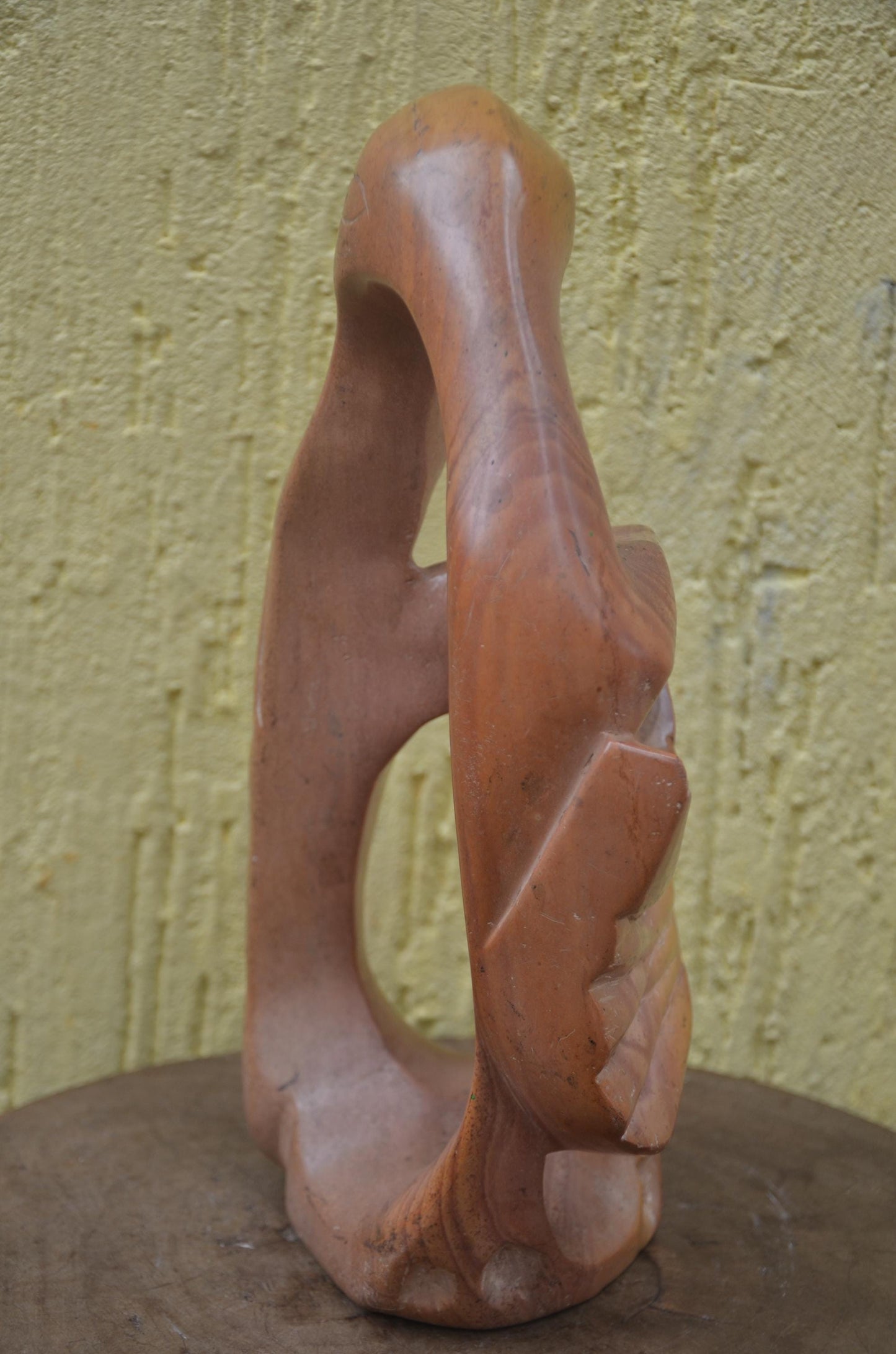 Abstract Bird Sculpture | Hand-Carved African Soapstone Art | Avian Folk Statue