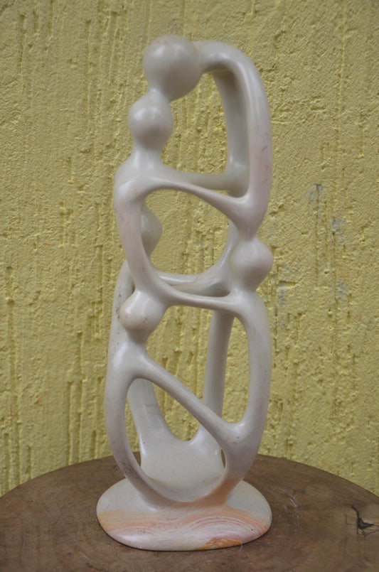 Family Tree Sculpture | Hand-Carved African Soapstone | Unity & Ancestral Decor
