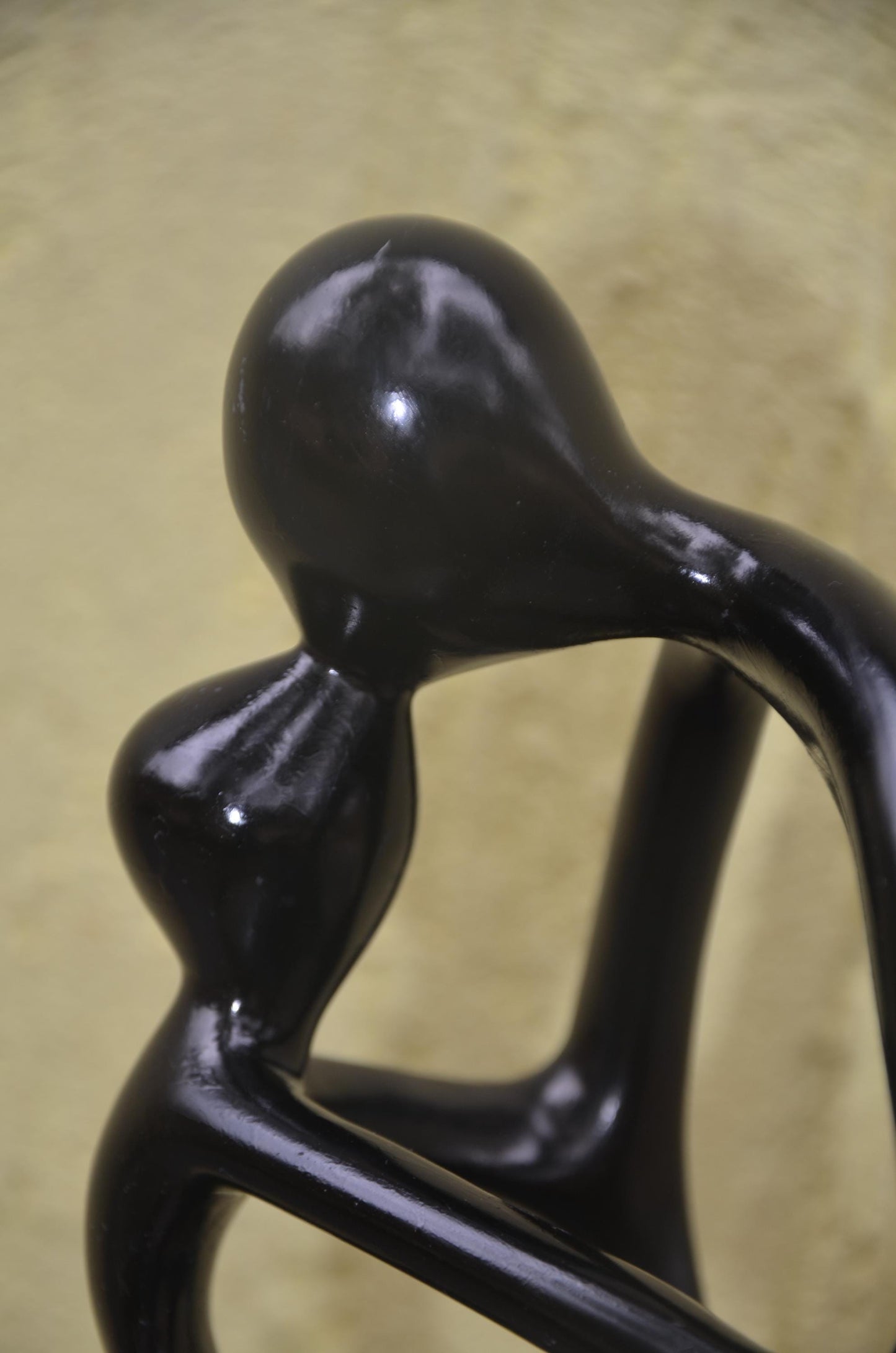 Large Family Tree Sculpture | Hand-Carved Black Soapstone | Modern Unity Statue