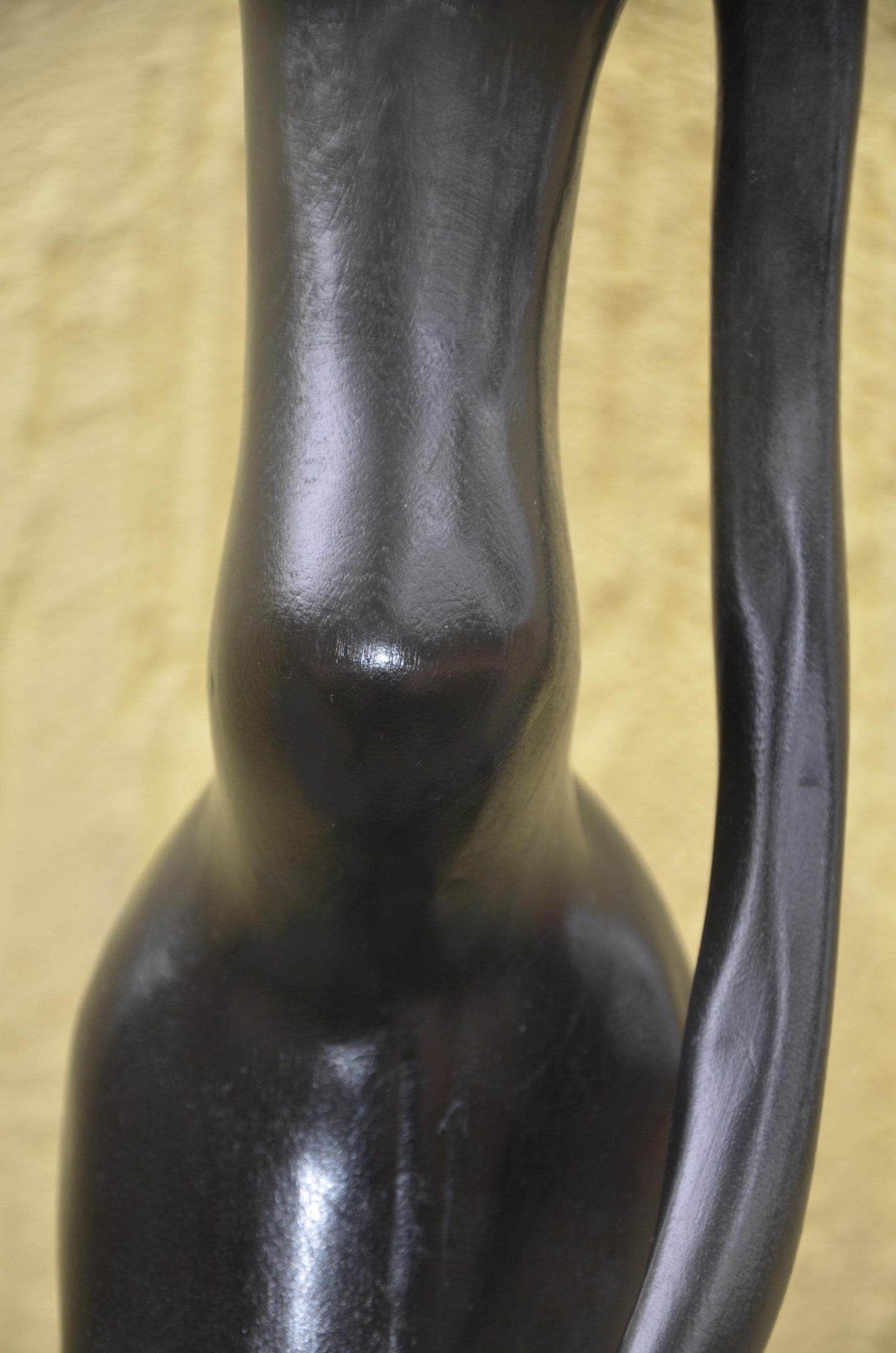 Large Modernist Sculpture | Hand-Carved Makonde Style Art | Tall Abstract Statue