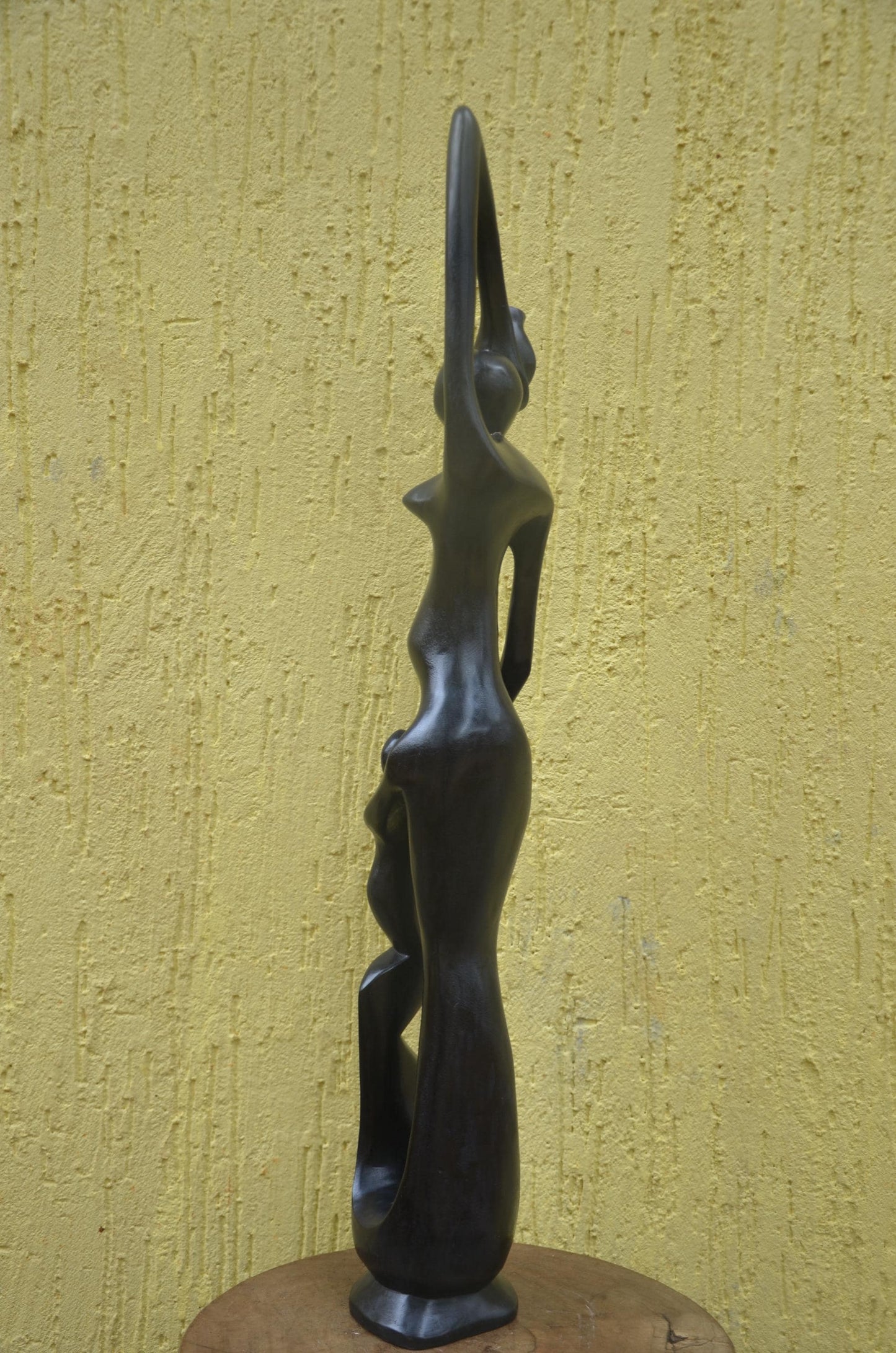 Maternity Sculpture | Modernist Makonde Style Art | Large Hand-Carved Wood Statue