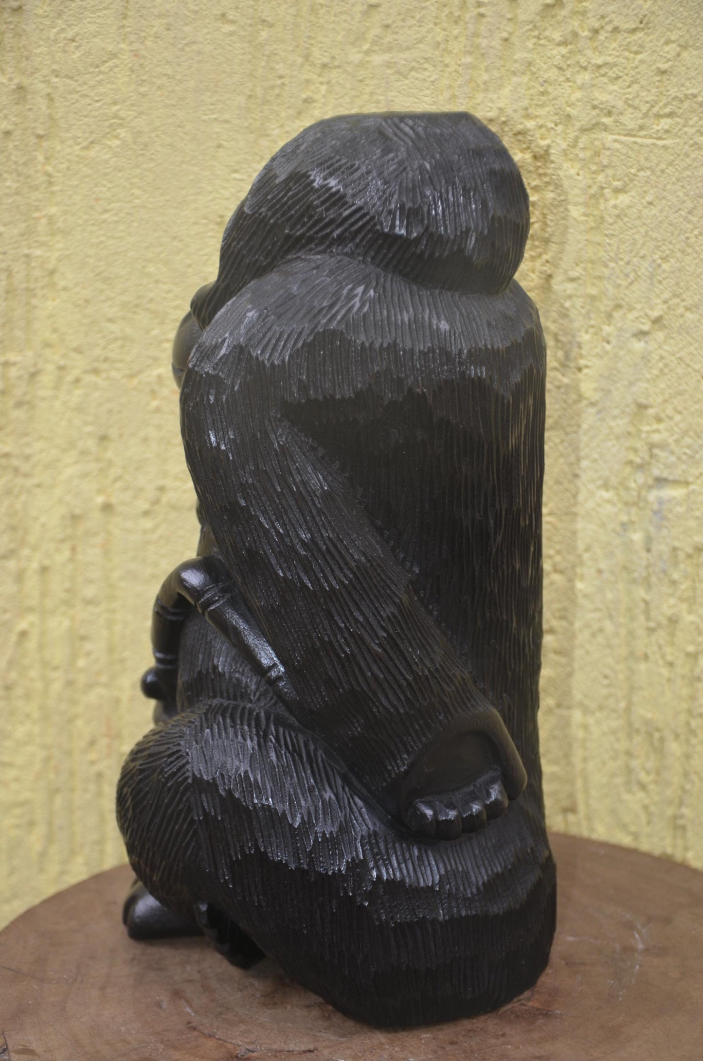 Hand-Carved Wooden Gorilla | African Wildlife Sculpture | Sturdy Primate Art