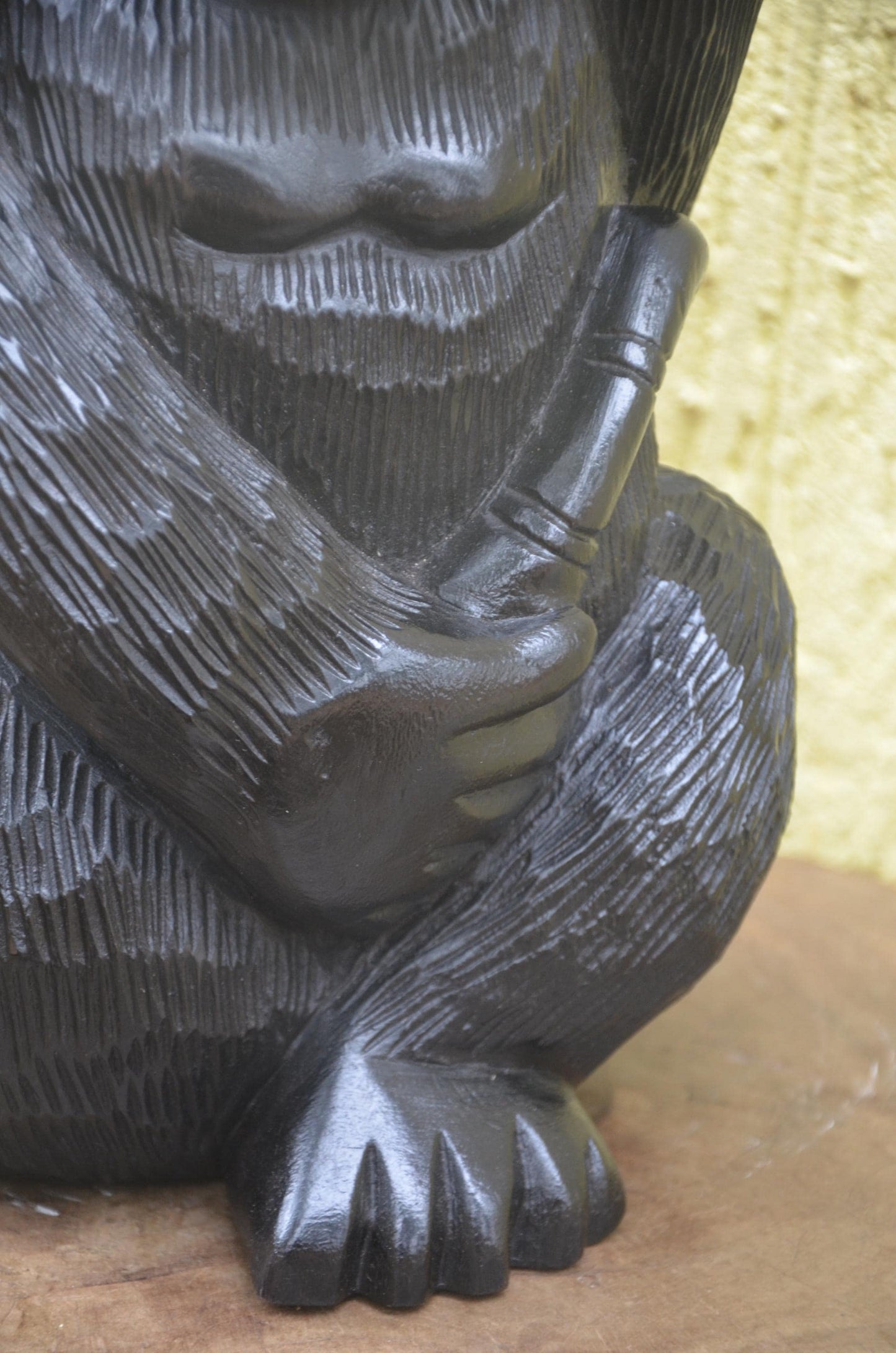 Hand-Carved Wooden Gorilla | African Wildlife Sculpture | Sturdy Primate Art