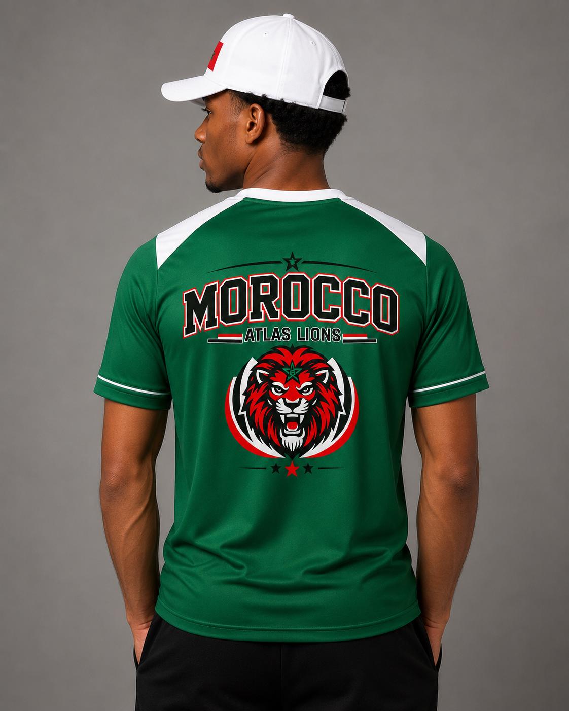 Morocco Soccer Jersey | Atlas Lions Fan Jersey | Morocco Football Shirt | DTF Printed Supporter Jersey | World Cup Fan Apparel