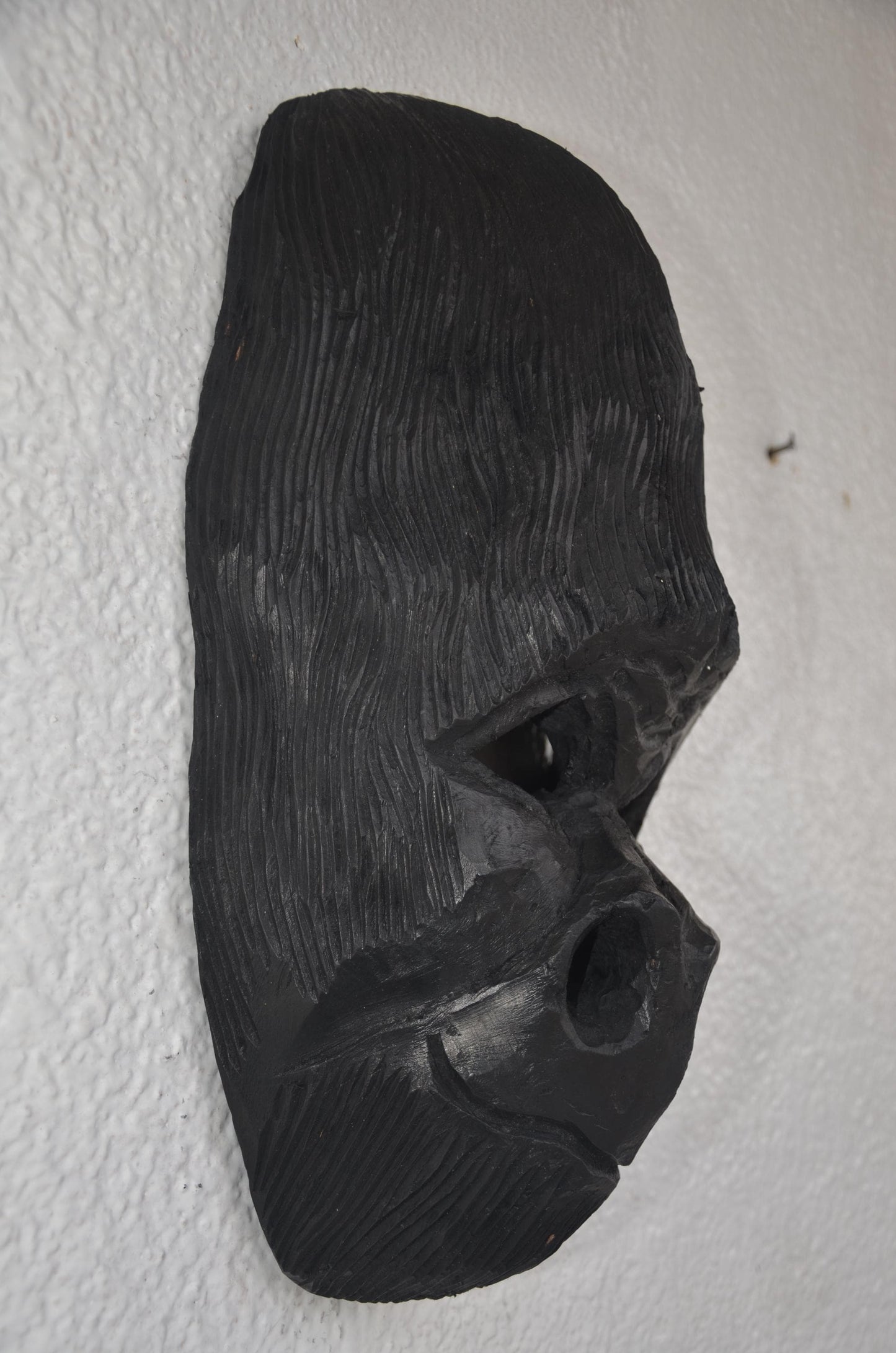 Rwandan Gorilla Mask | Hand-Carved Wood Mountain Silverback Art | Rwanda Wildlife Wall Decor