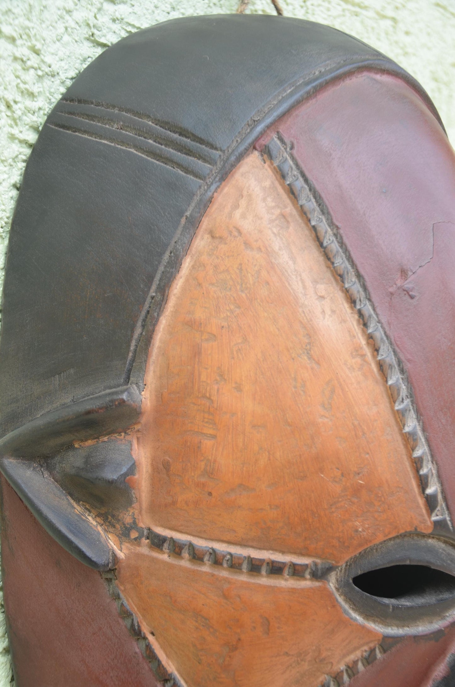 Lega Lungu Mask | Authentic Congolese Bwami Art | Hand-Carved Minimalist Ritual Plaque