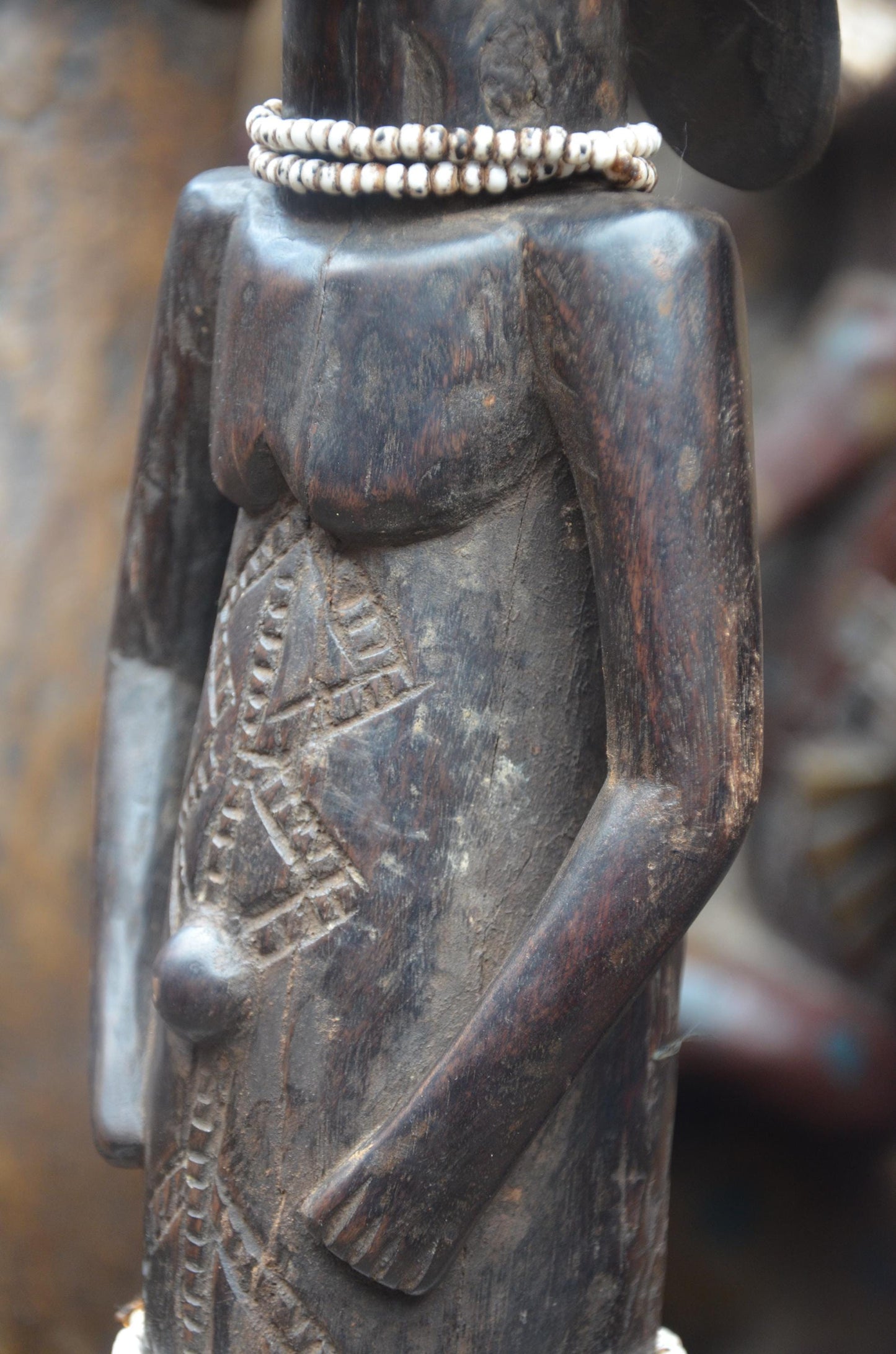 African Tabwa Spirit Statues – Hand-Carved Wood Ancestral Couple – Tribal Art