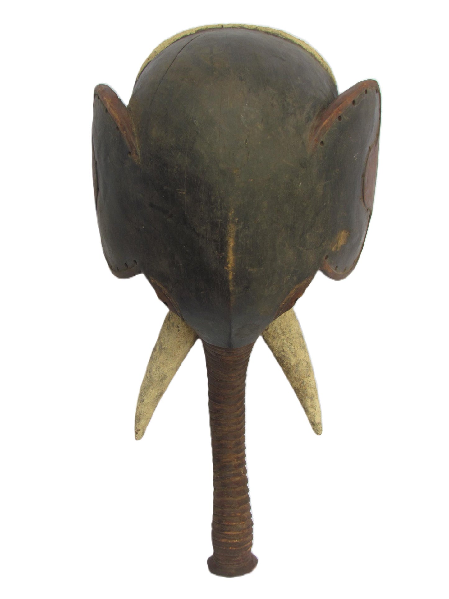 African Kuba Elephant Mask – Vintage Wood Zoomorphic Tribal Art Congo DRC