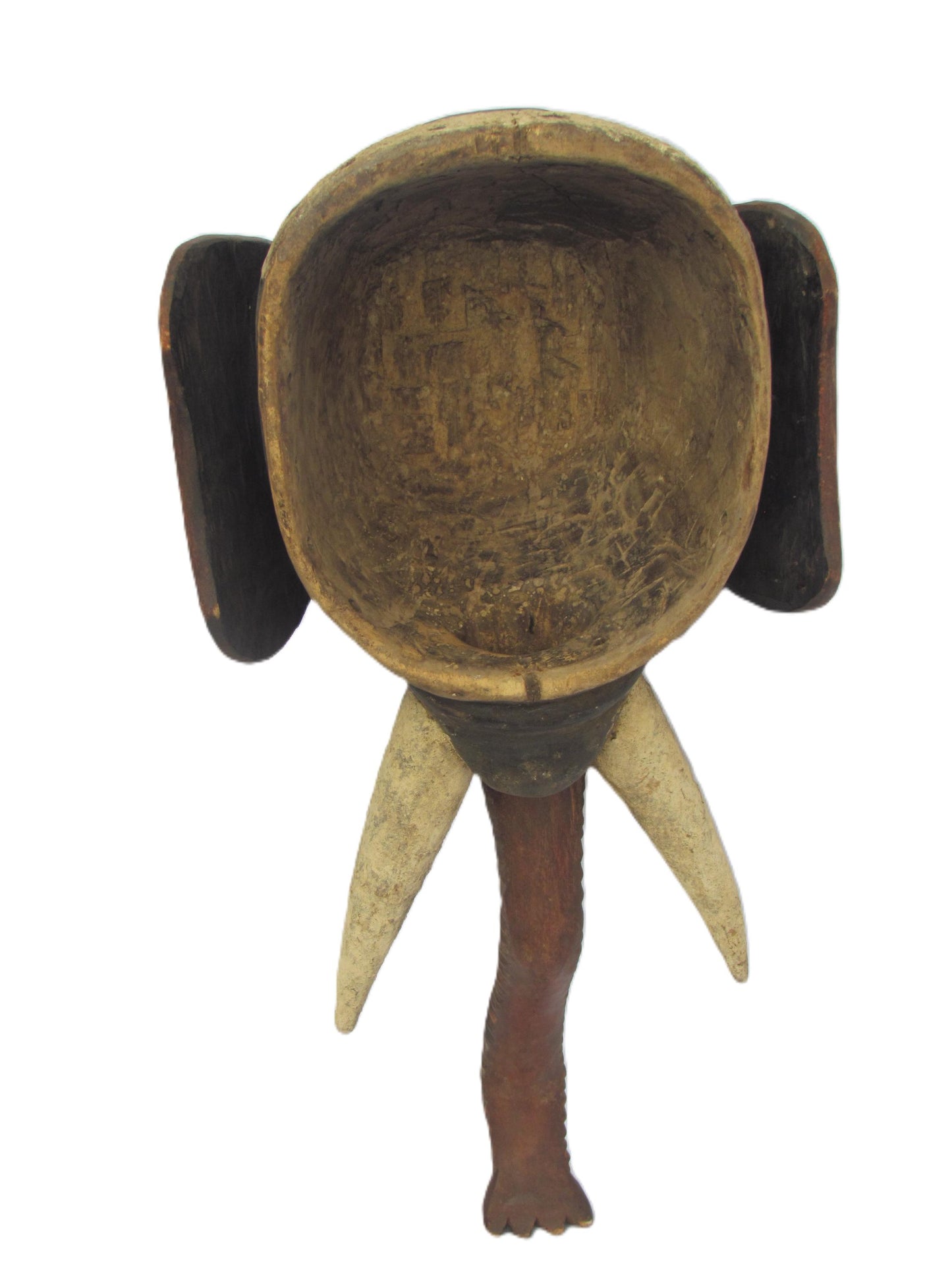 African Kuba Elephant Mask – Vintage Wood Zoomorphic Tribal Art Congo DRC