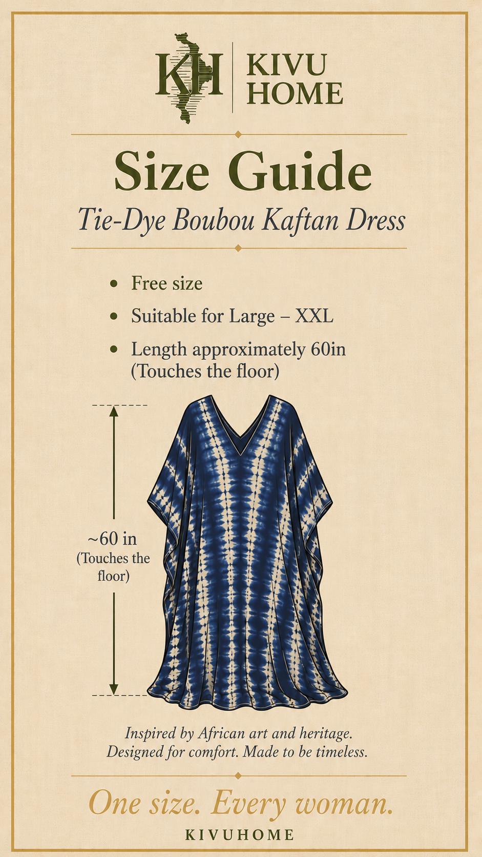 Tie-Dye Boubou Kaftan | Royal Flowing Maxi Dress | Elegant African Relaxed Fit