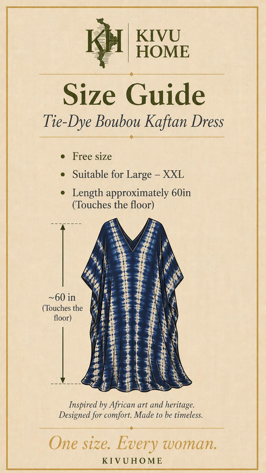 Tie-Dye Boubou Kaftan | Royal Flowing Maxi Dress | Elegant African Relaxed Fit