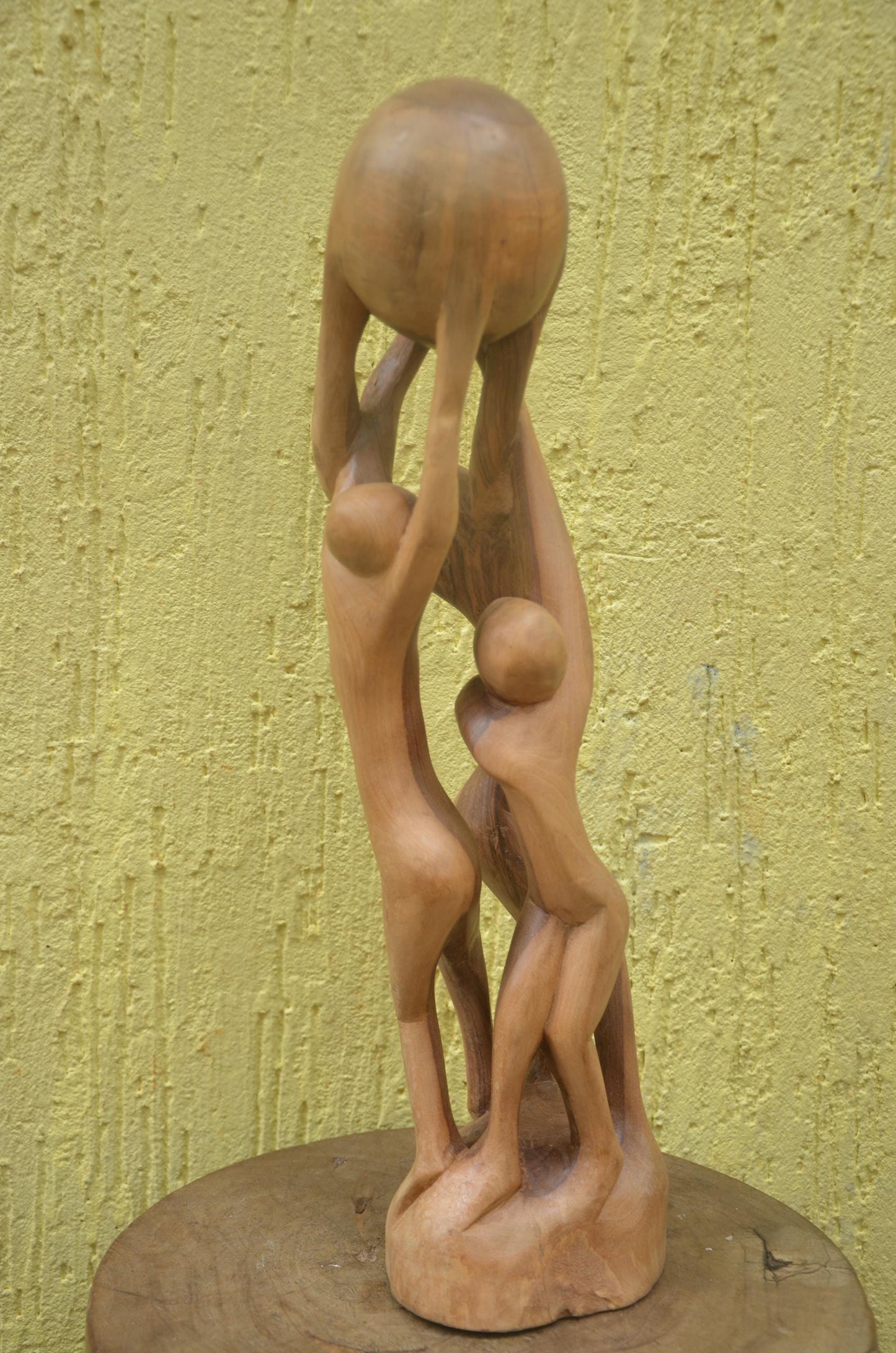 Family Tree Unity Sculpture | Tree of Life Hand-Carved Art | Symbolic Ancestral Decor