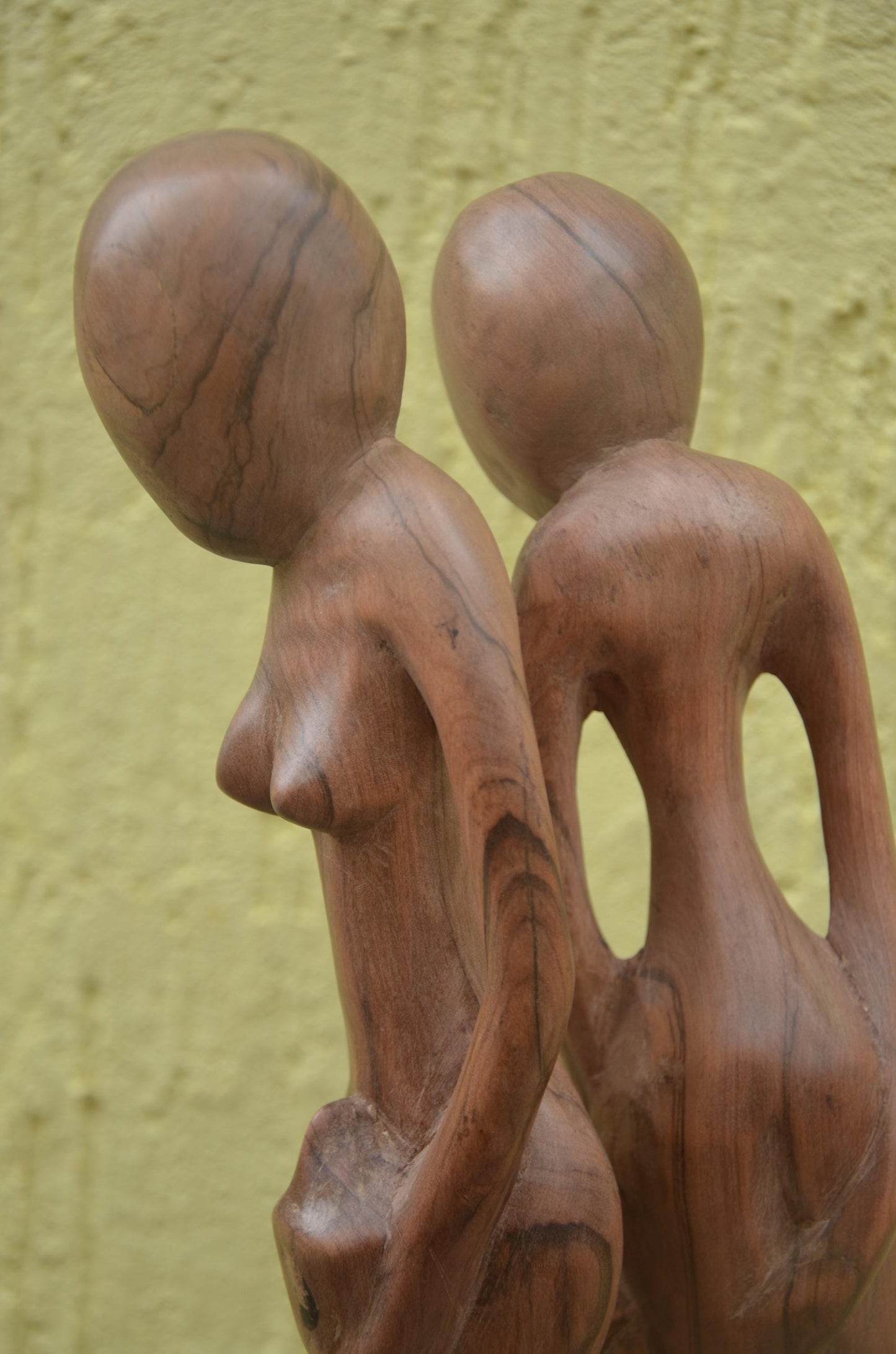 Family Unity Sculpture | Hand-Carved Natural Wood | Symbolic Ancestral Decor