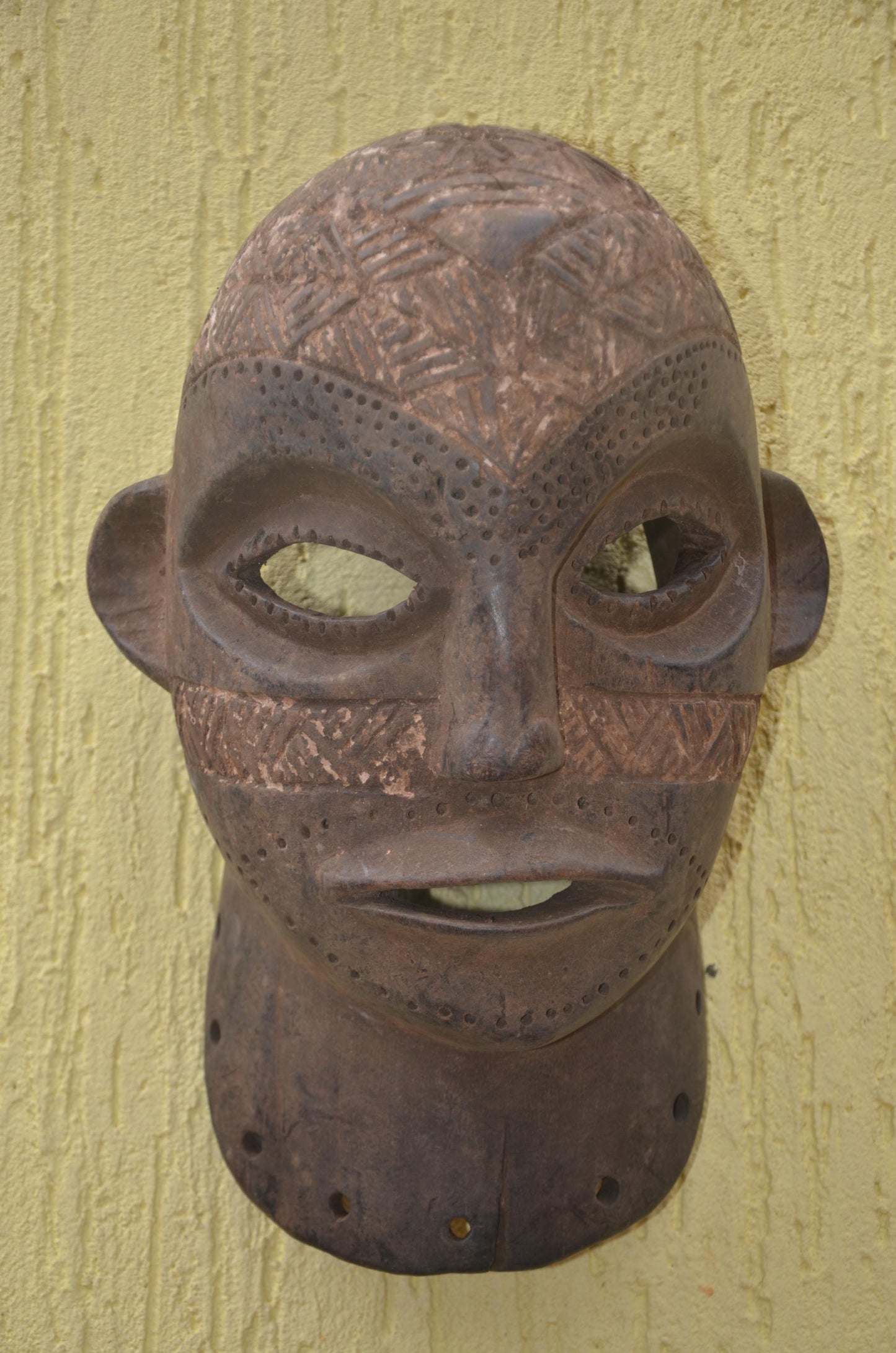 Chokwe Tribal Mask | Hand-Carved Wood Art | Central African Heritage