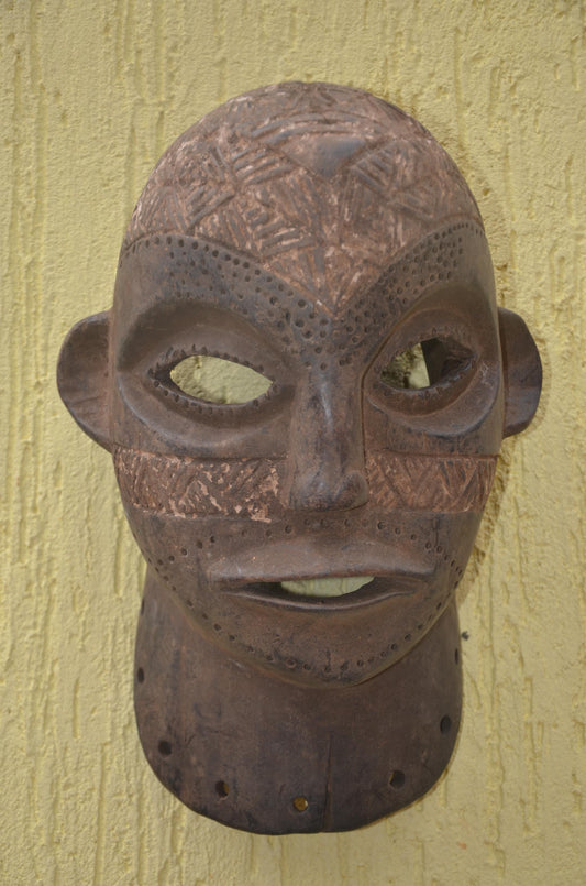 Chokwe Tribal Mask | Hand-Carved Wood Art | Central African Heritage