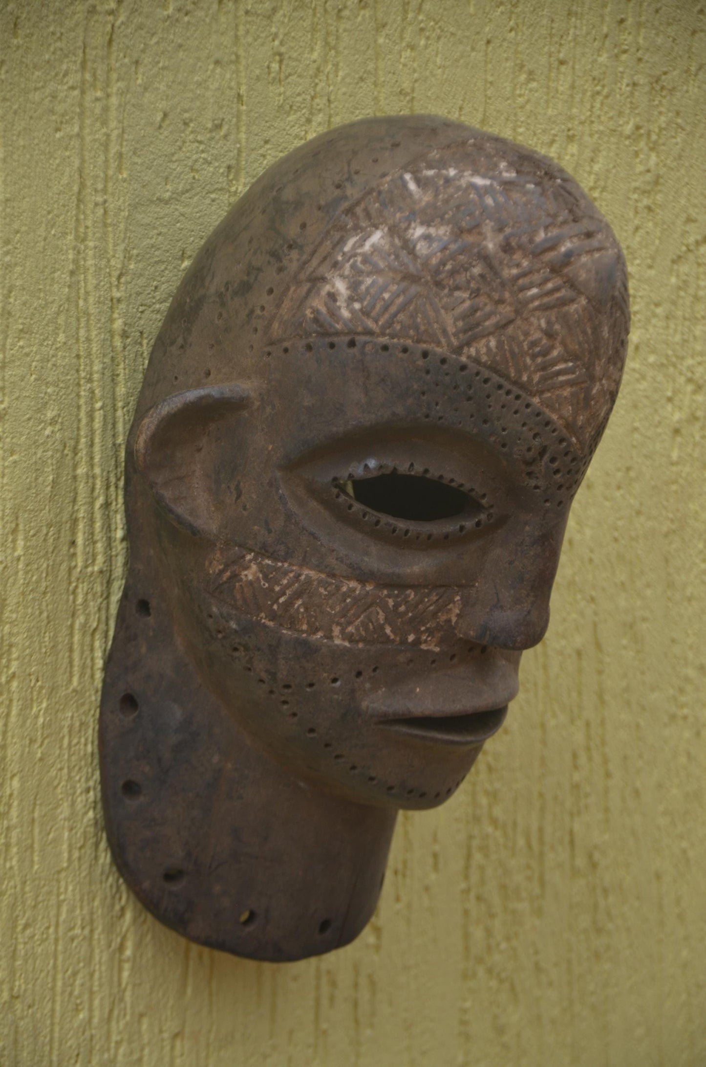 Chokwe Tribal Mask | Hand-Carved Wood Art | Central African Heritage