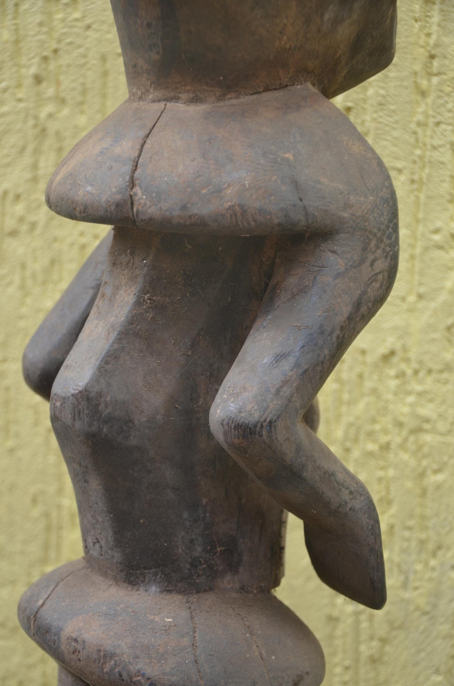 Kumu Fertility Statue | Hand-Carved Wood Figure | Central African Art