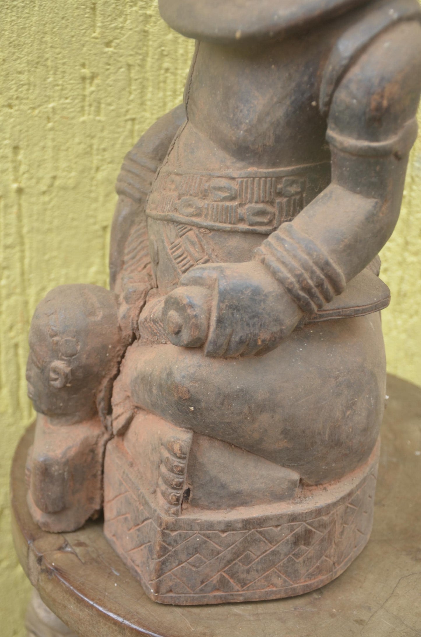 Luba Caryatid Throne | Hand-Carved Wood Royal Seat | DR Congo
