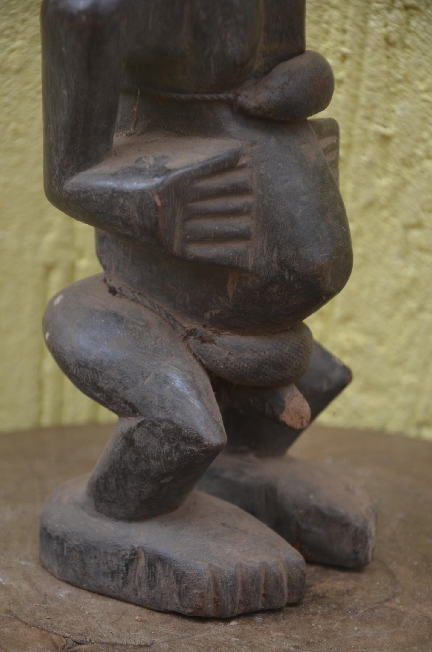 Songye Nkishi Power Statue | Carved Wood Spirit Figure | DR Congo
