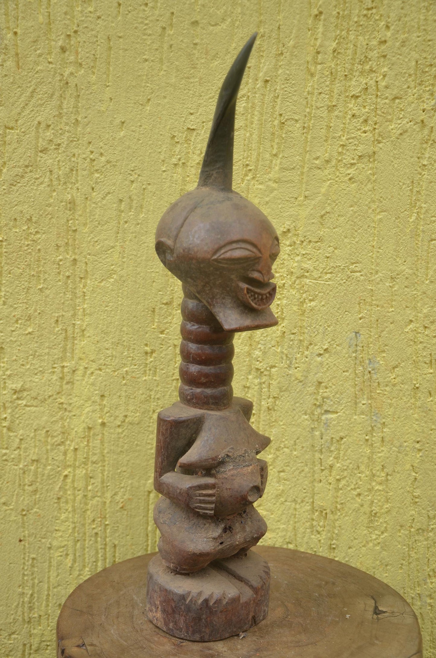 Songye Luba Nkishi Power Figure | Carved Wood Statue | DR Congo