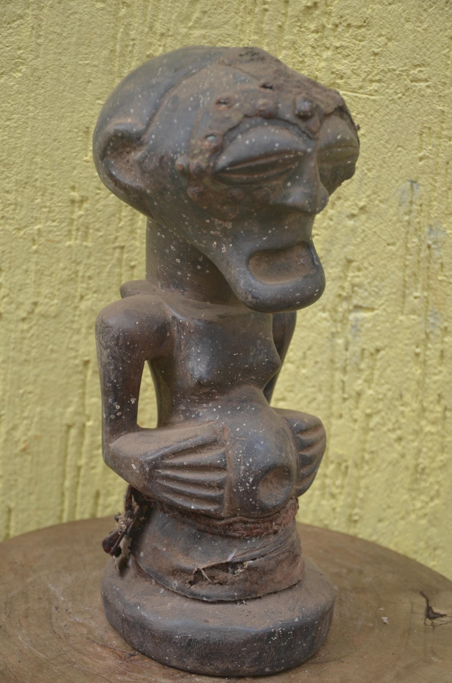 Songye Power Figure | Carved Wood Spirit Statue | Central Africa