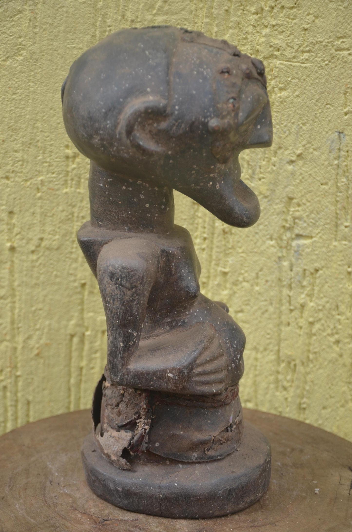Songye Power Figure | Carved Wood Spirit Statue | Central Africa