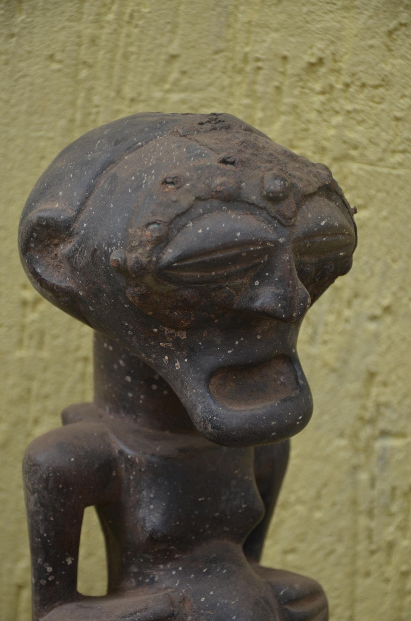 Songye Power Figure | Carved Wood Spirit Statue | Central Africa