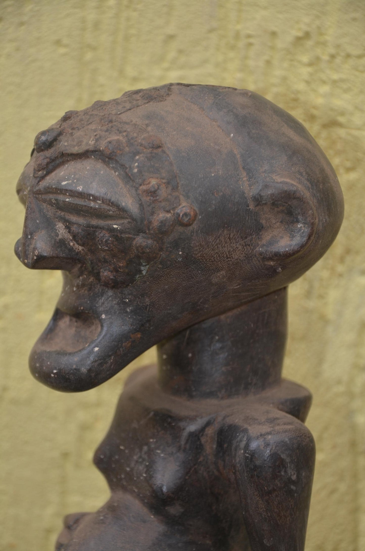 Songye Power Figure | Carved Wood Spirit Statue | Central Africa