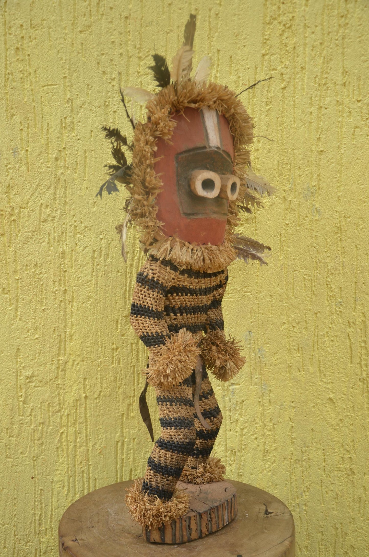 Pende Minganji Dancer Doll | Carved Wood Masquerade Figure | Congo