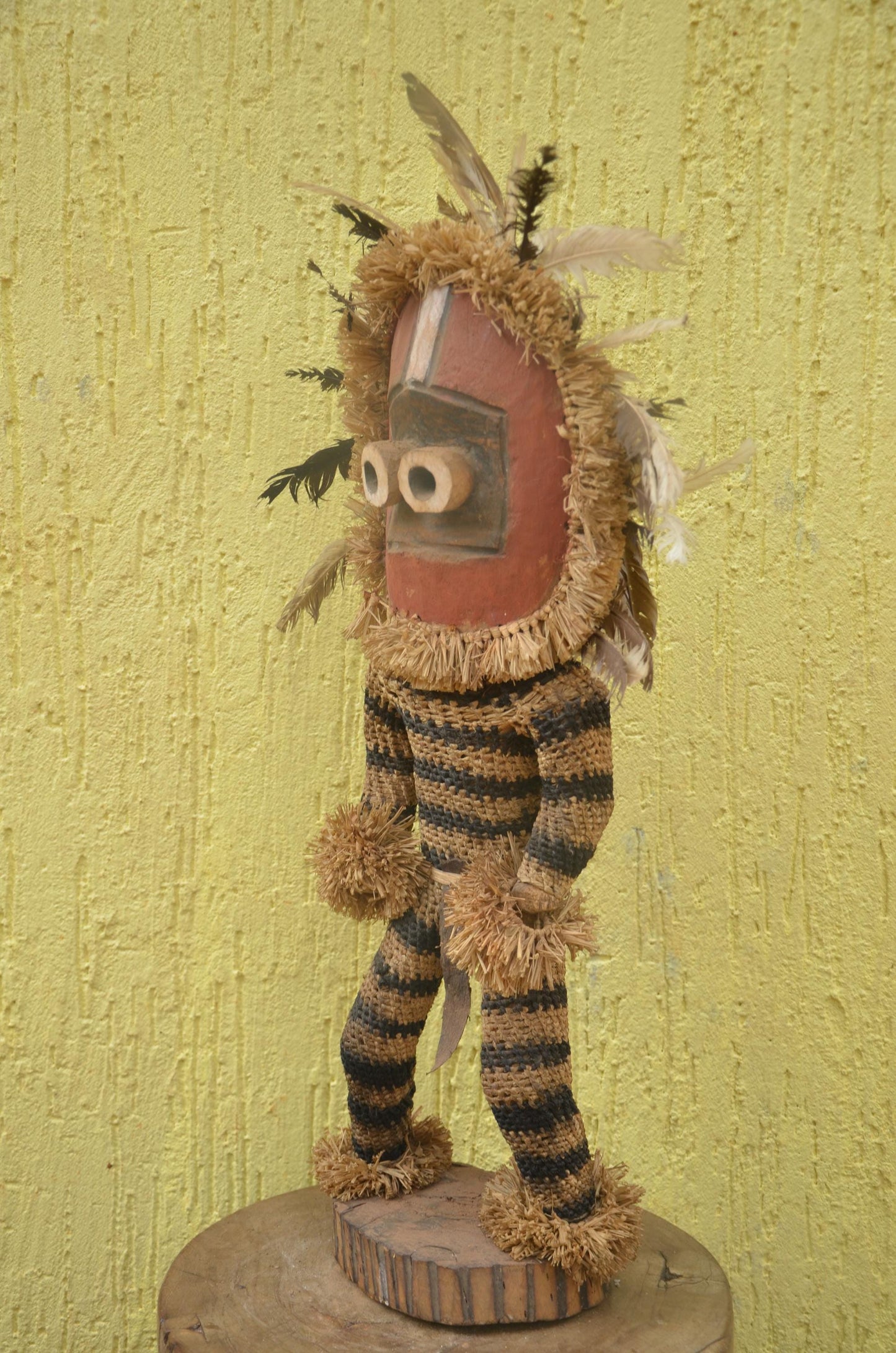Pende Minganji Dancer Doll | Carved Wood Masquerade Figure | Congo