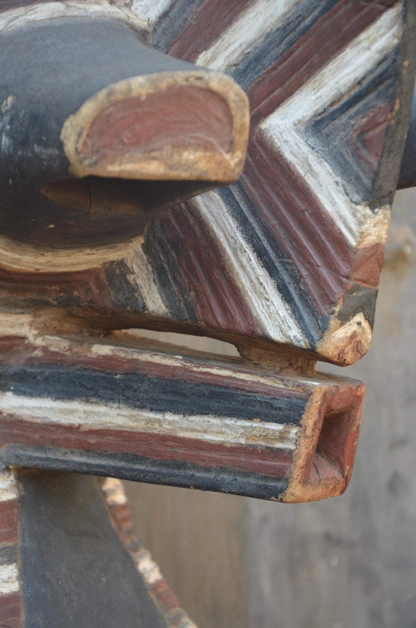 Songye Kifwebe Mask | Striped Wood Ceremonial Art | DR Congo