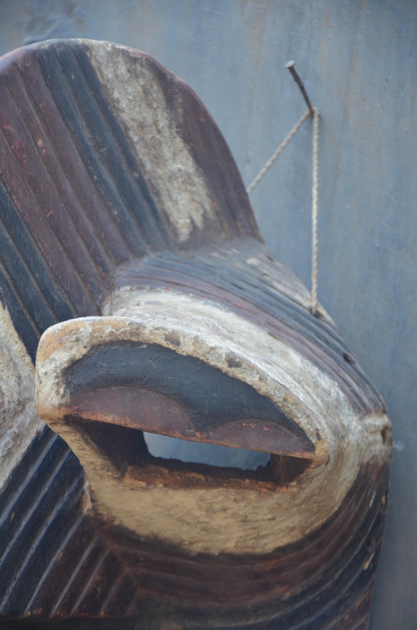 Songye Kifwebe Bird Mask | Carved Wood Animal Spirit | DR Congo
