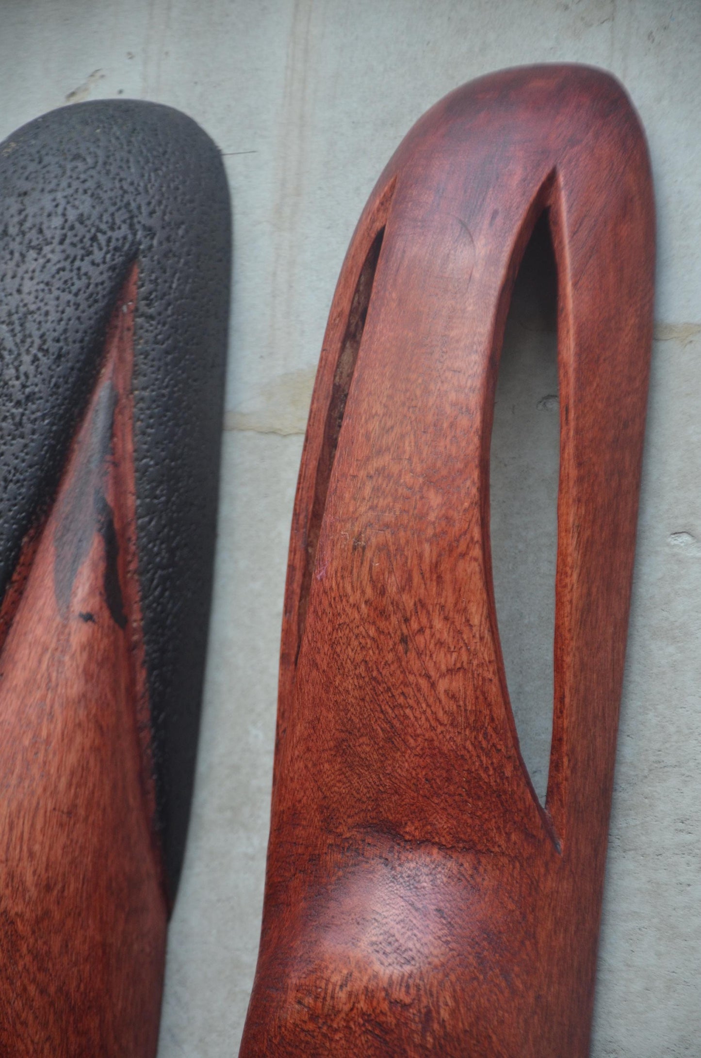 Shona Long-Face Wooden Masks – Pair of Hand-Carved African Tribal Wall Art