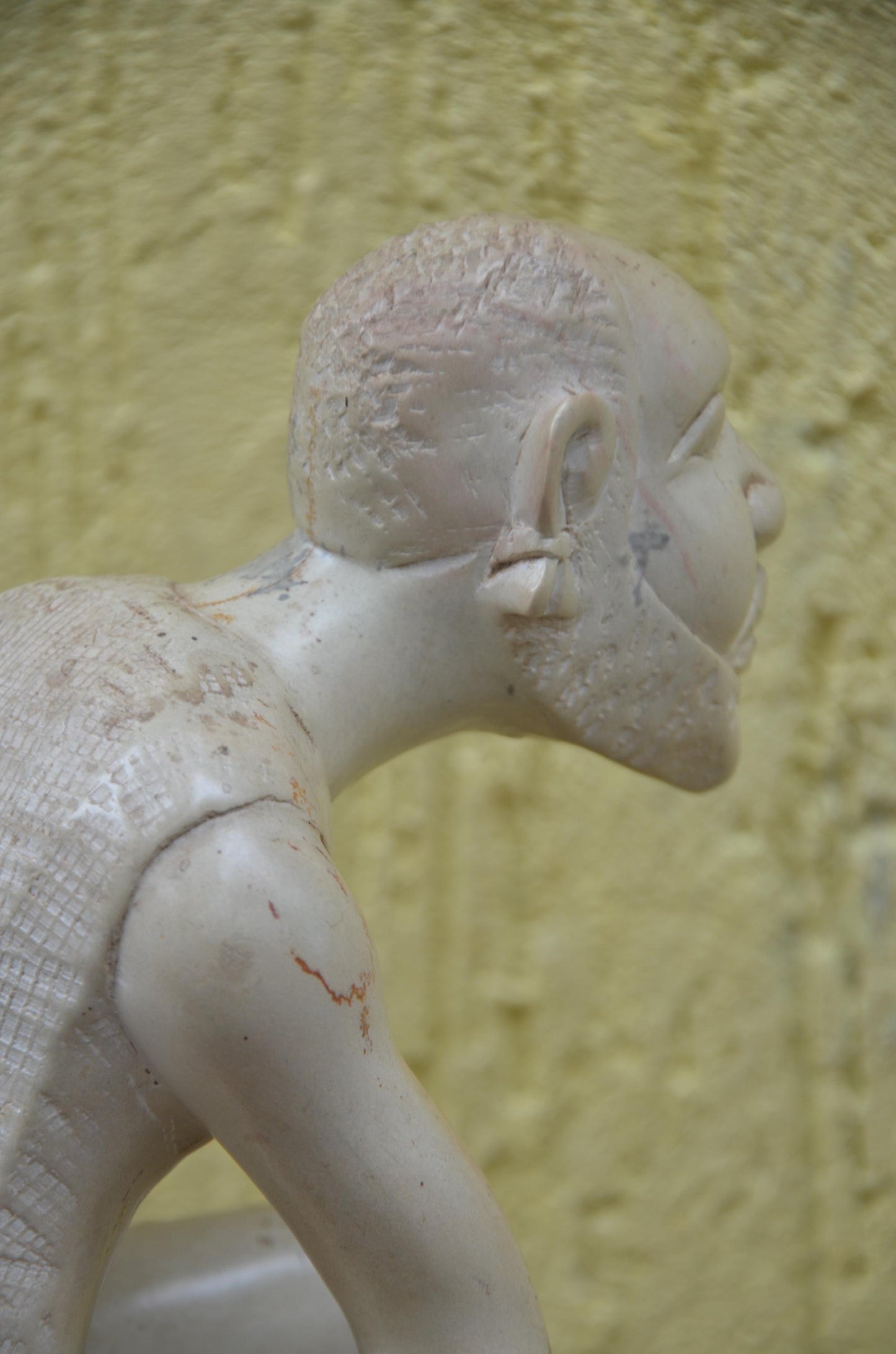 African Soapstone Sculpture | Hand-Carved Folk Art | Minimalist Stone Statue