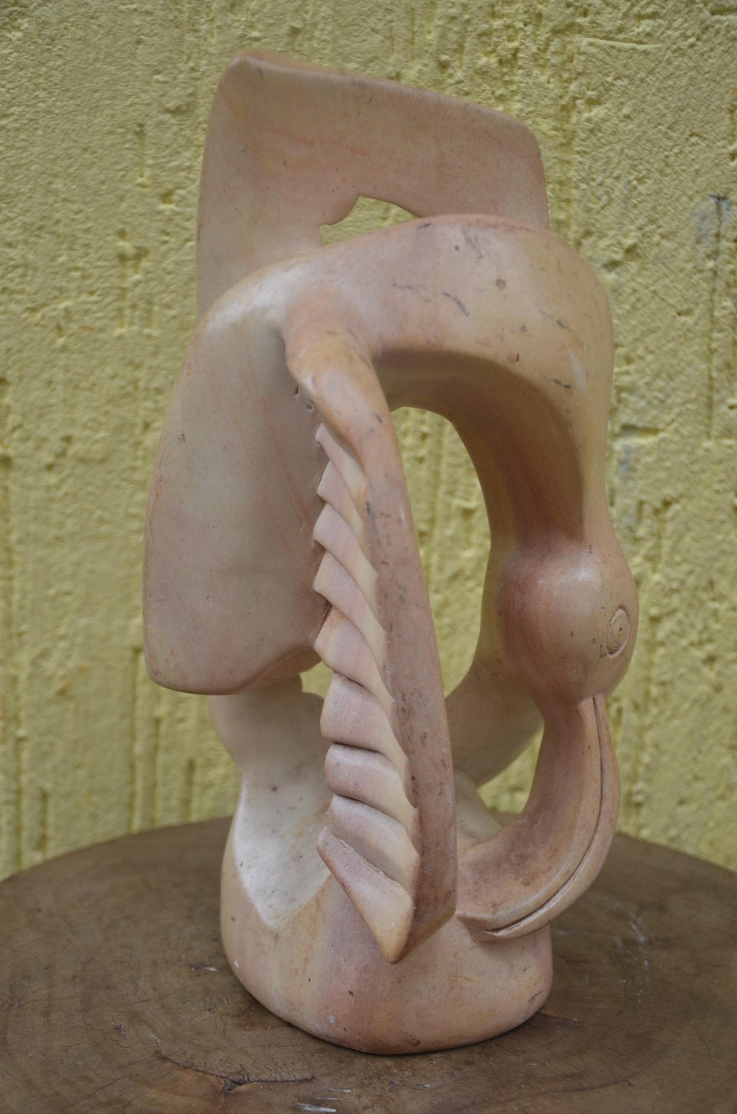 Abstract Soapstone Sculpture | Hand-Carved African Stone Art | Minimalist Table Decor