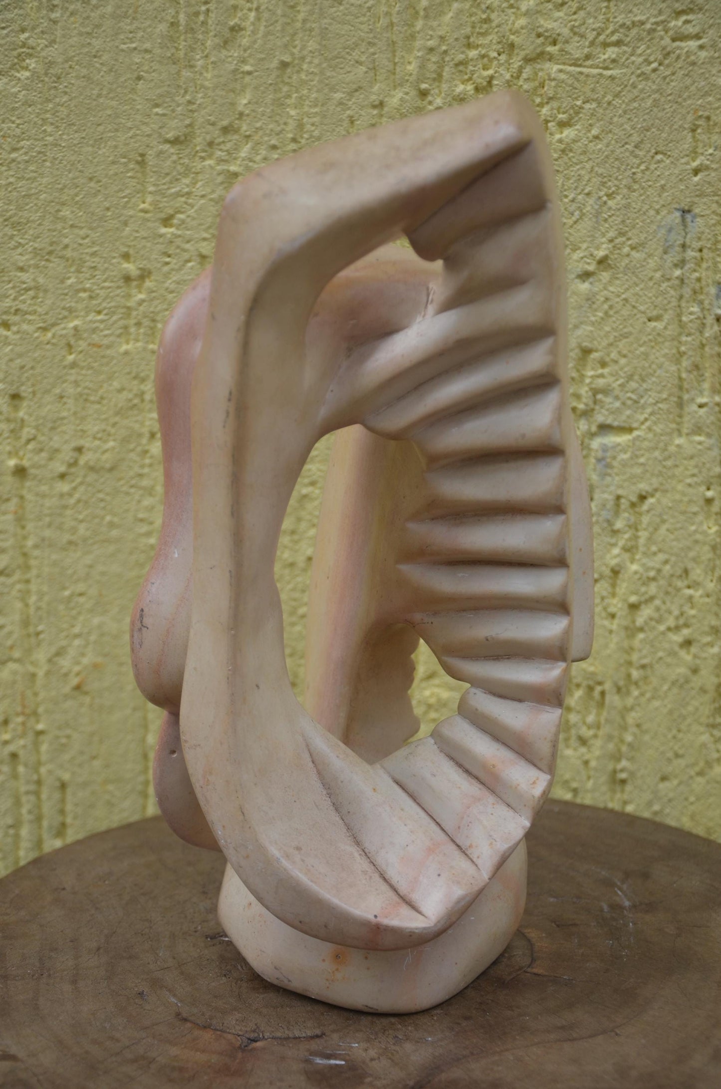 Abstract Soapstone Sculpture | Hand-Carved African Stone Art | Minimalist Table Decor