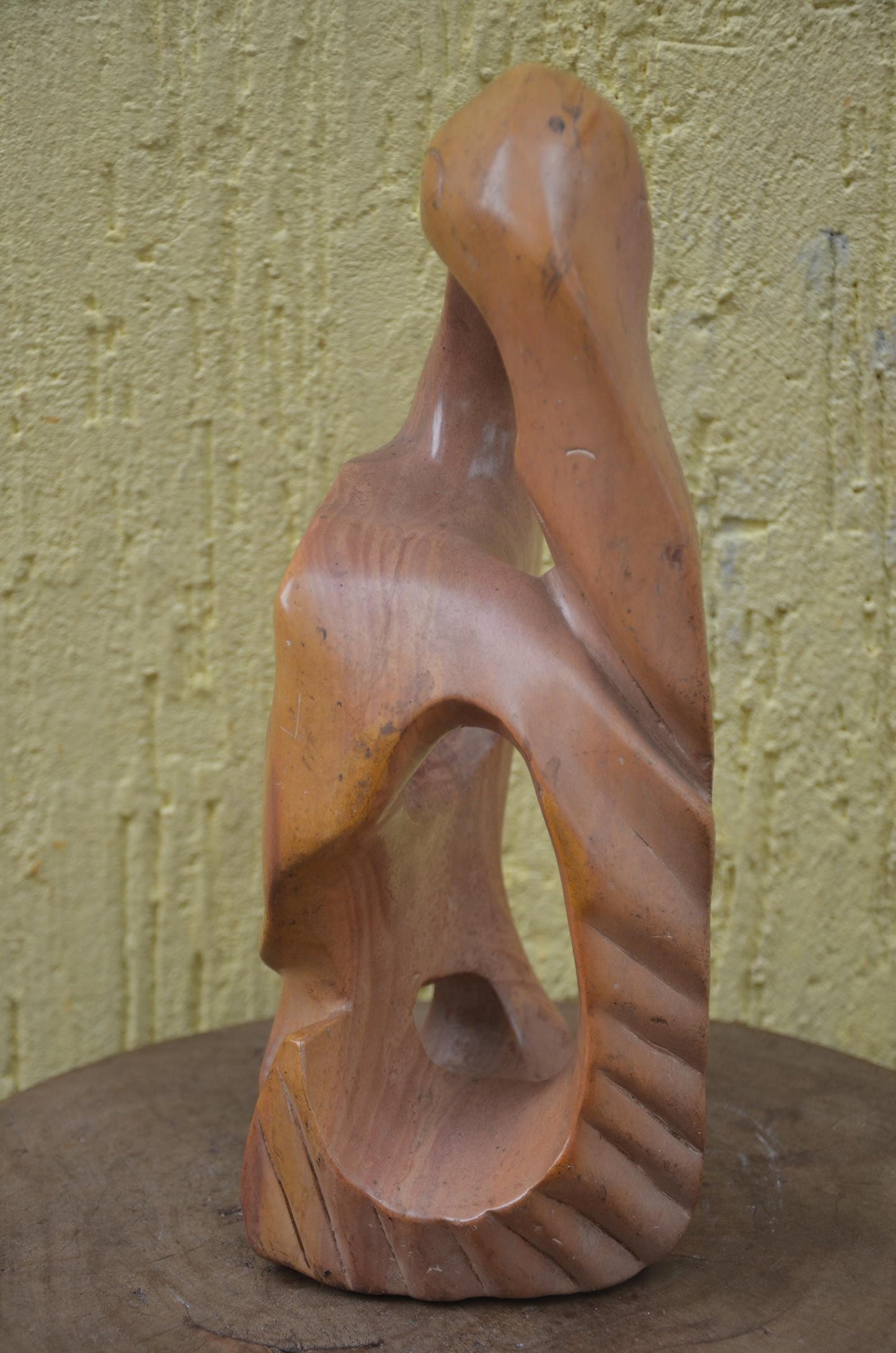 Abstract Bird Sculpture | Hand-Carved African Soapstone Art | Avian Folk Statue