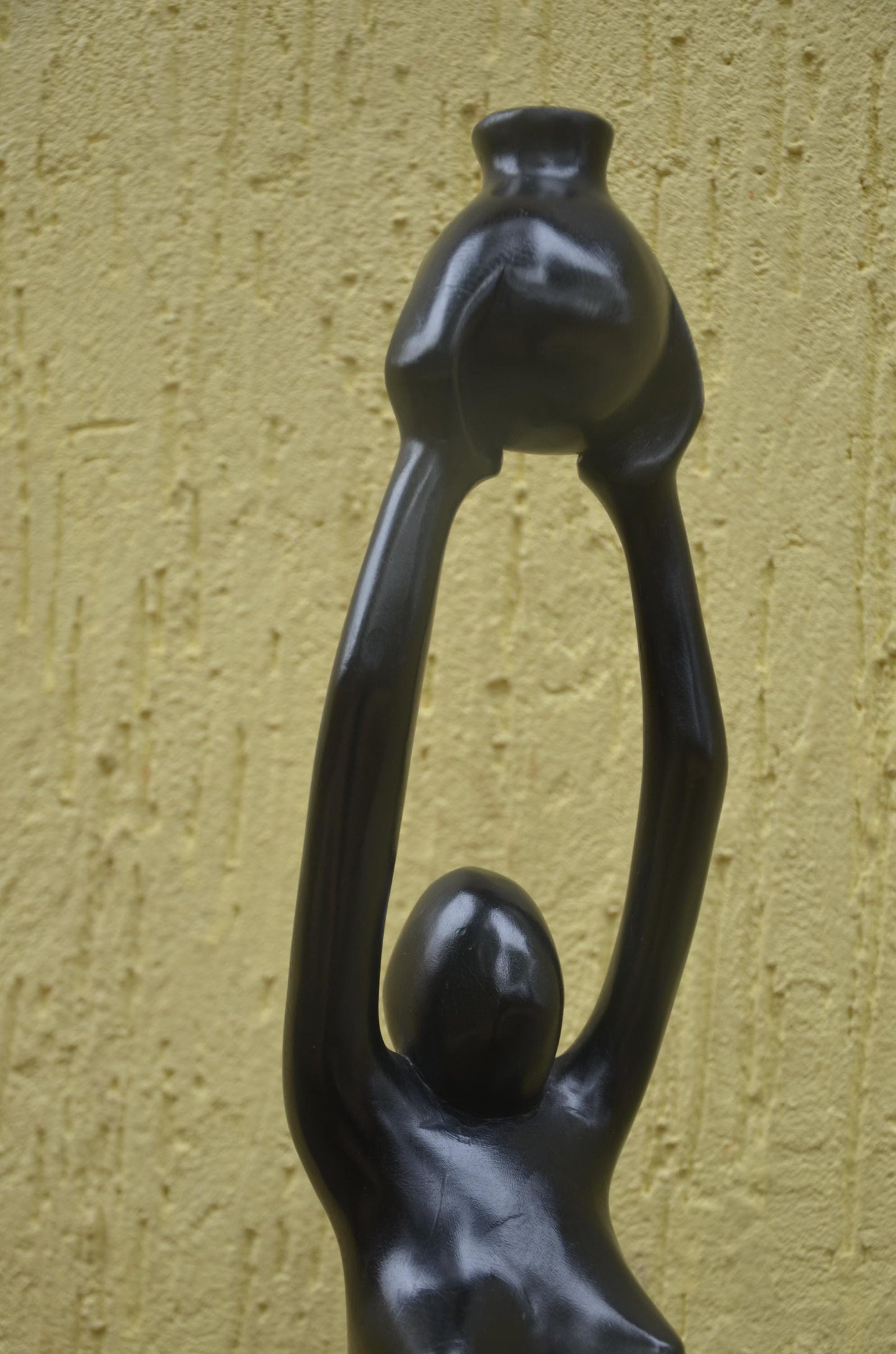 African Modernist Sculpture | Hand-Carved Makonde Style Art | Elegant Tall Statue