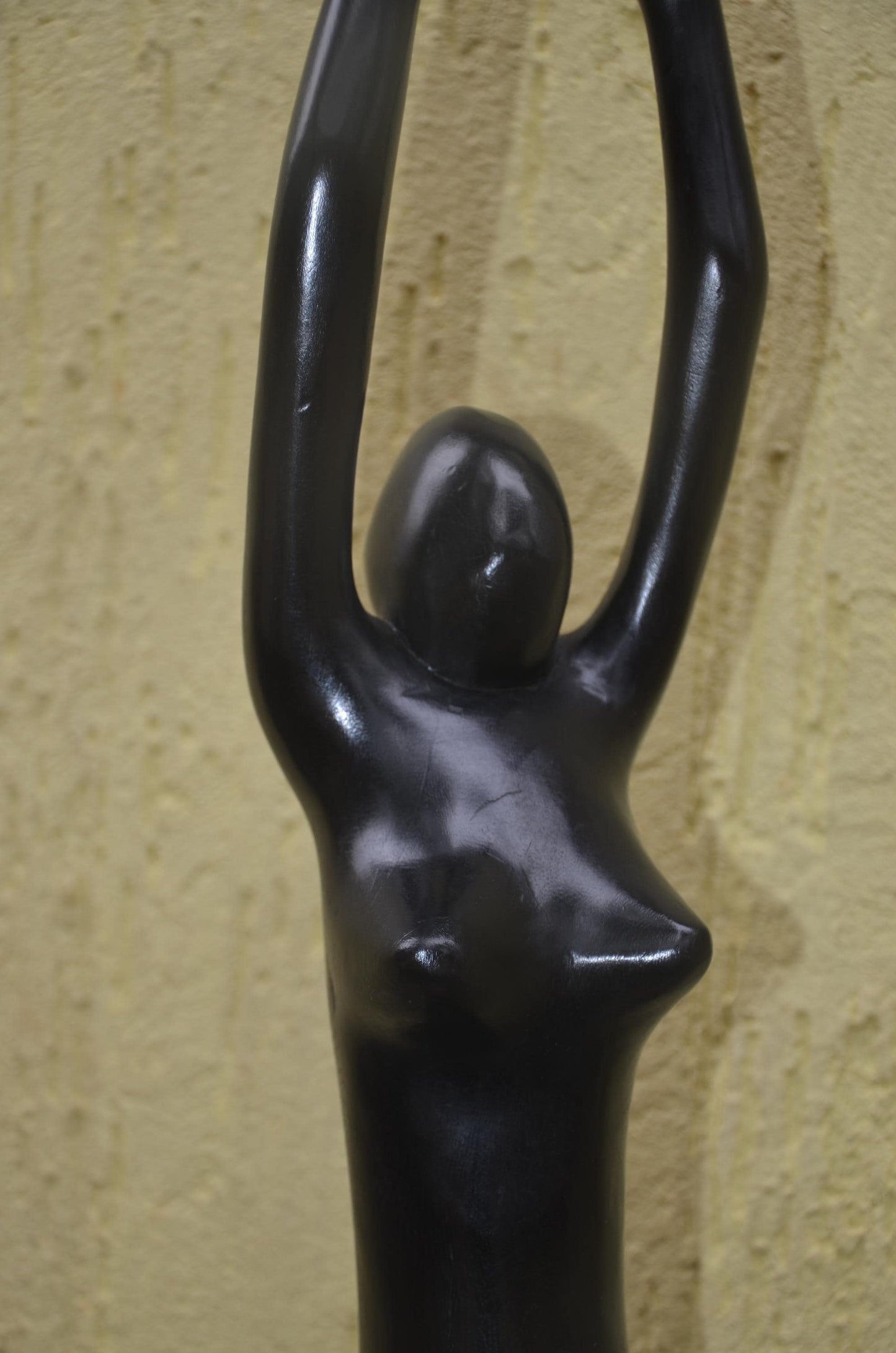 African Modernist Sculpture | Hand-Carved Makonde Style Art | Elegant Tall Statue