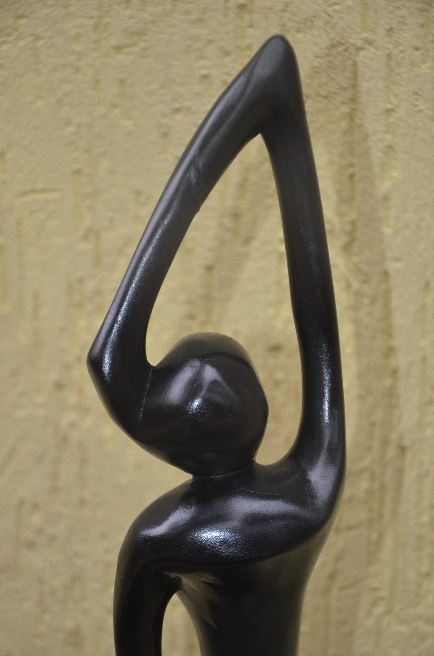 Large Modernist Sculpture | Hand-Carved Makonde Style Art | Tall Abstract Statue