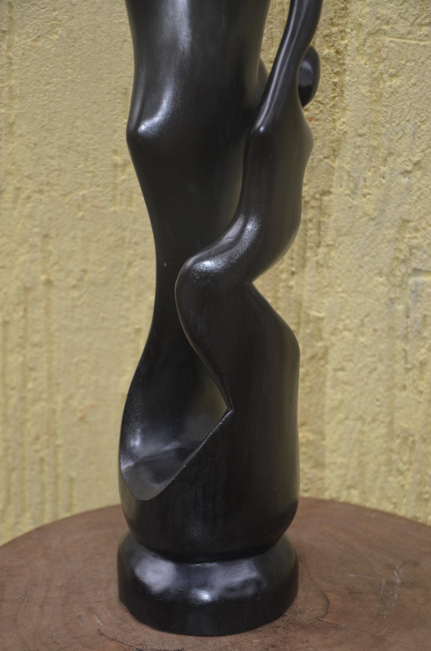 Large Modernist Sculpture | Hand-Carved Makonde Style Art | Tall Abstract Statue