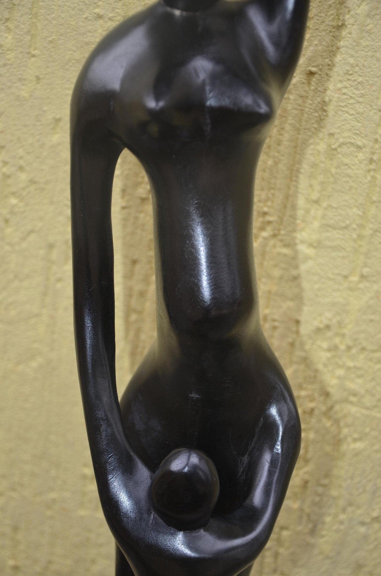 Maternity Sculpture | Modernist Makonde Style Art | Large Hand-Carved Wood Statue