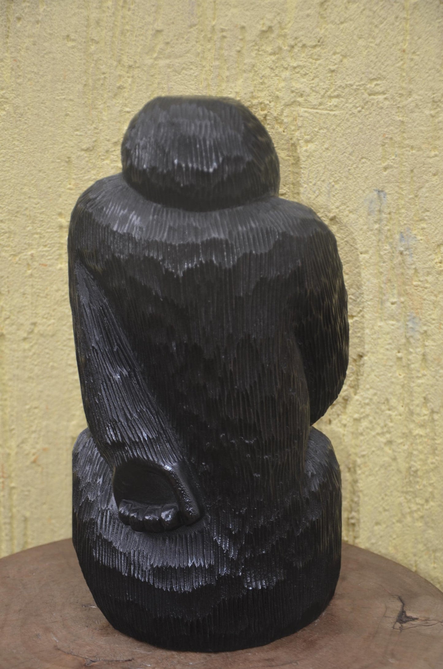 Hand-Carved Wooden Gorilla | African Wildlife Sculpture | Sturdy Primate Art