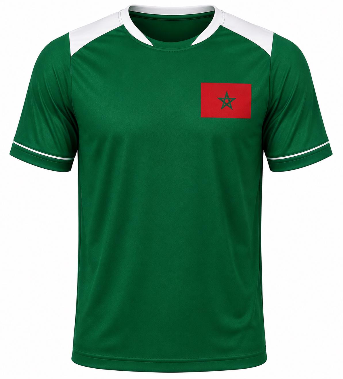 Morocco Soccer Jersey | Atlas Lions Fan Jersey | Morocco Football Shirt | DTF Printed Supporter Jersey | World Cup Fan Apparel