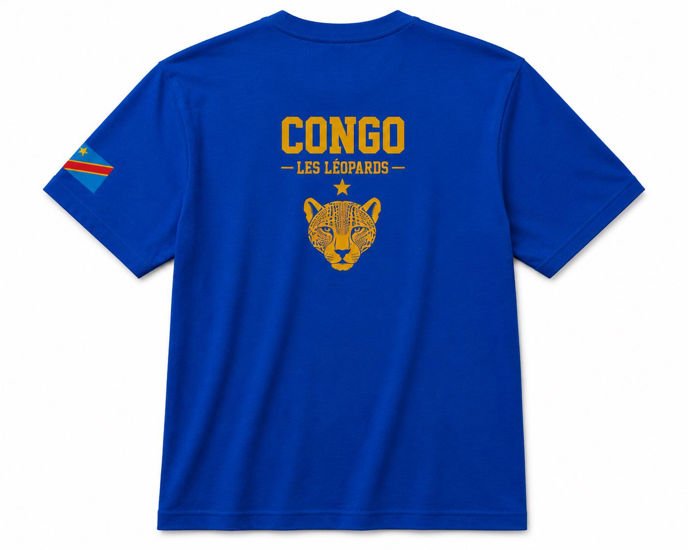 DR Congo Leopards T-Shirt | Congo Supporter Shirt | DRC Football Fan Apparel | African Heritage Shirt | Congo Les Léopards Gift