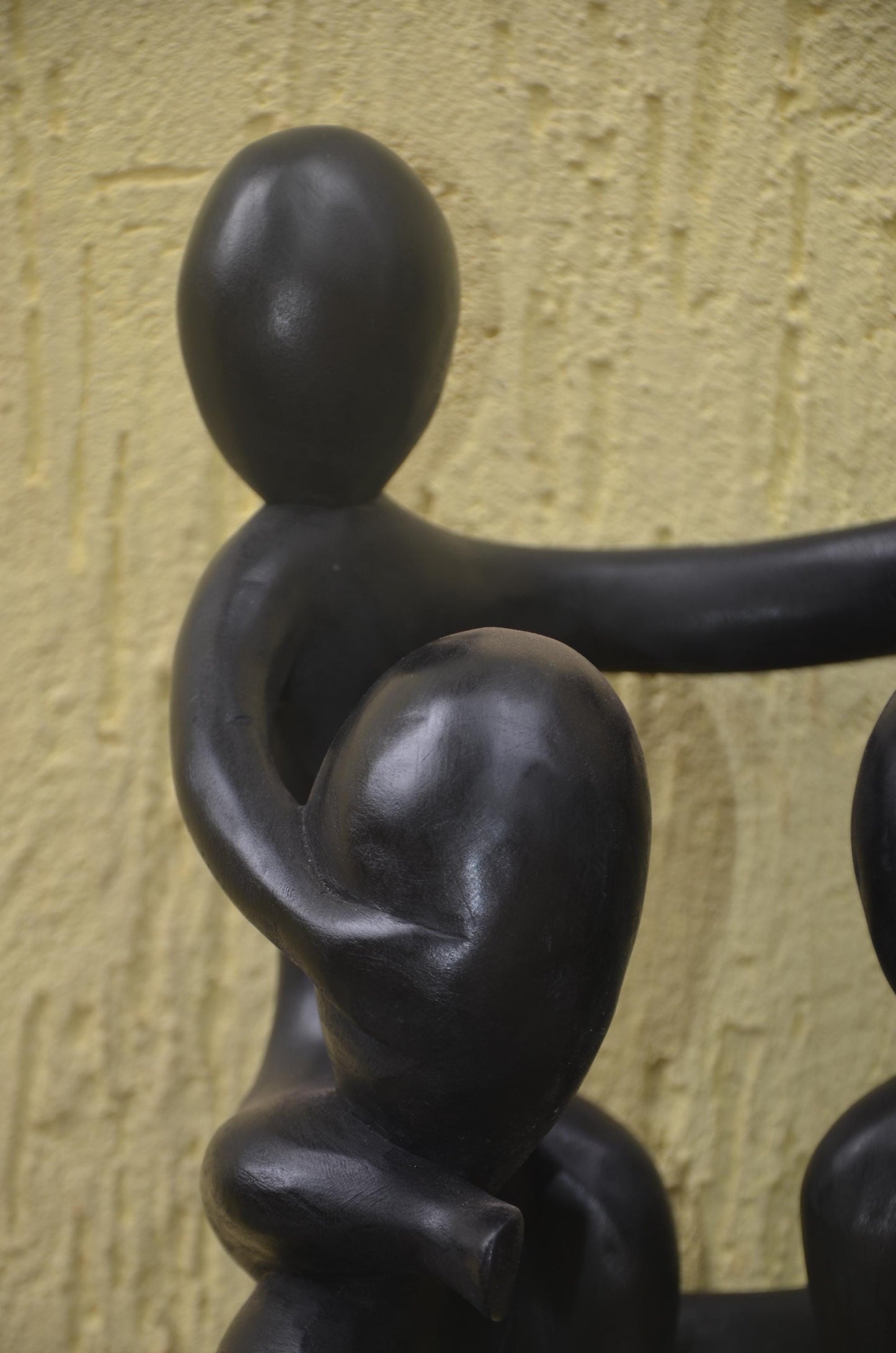 Large Family Unity Sculpture | Abstract African Wood Art | Modernist Hand-Carved Statue